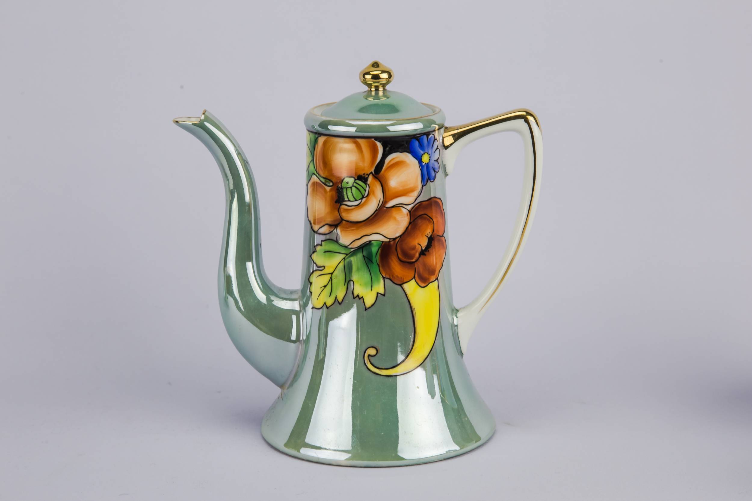 Persons Flamboyant Art — Noritake coffee set for 6 1