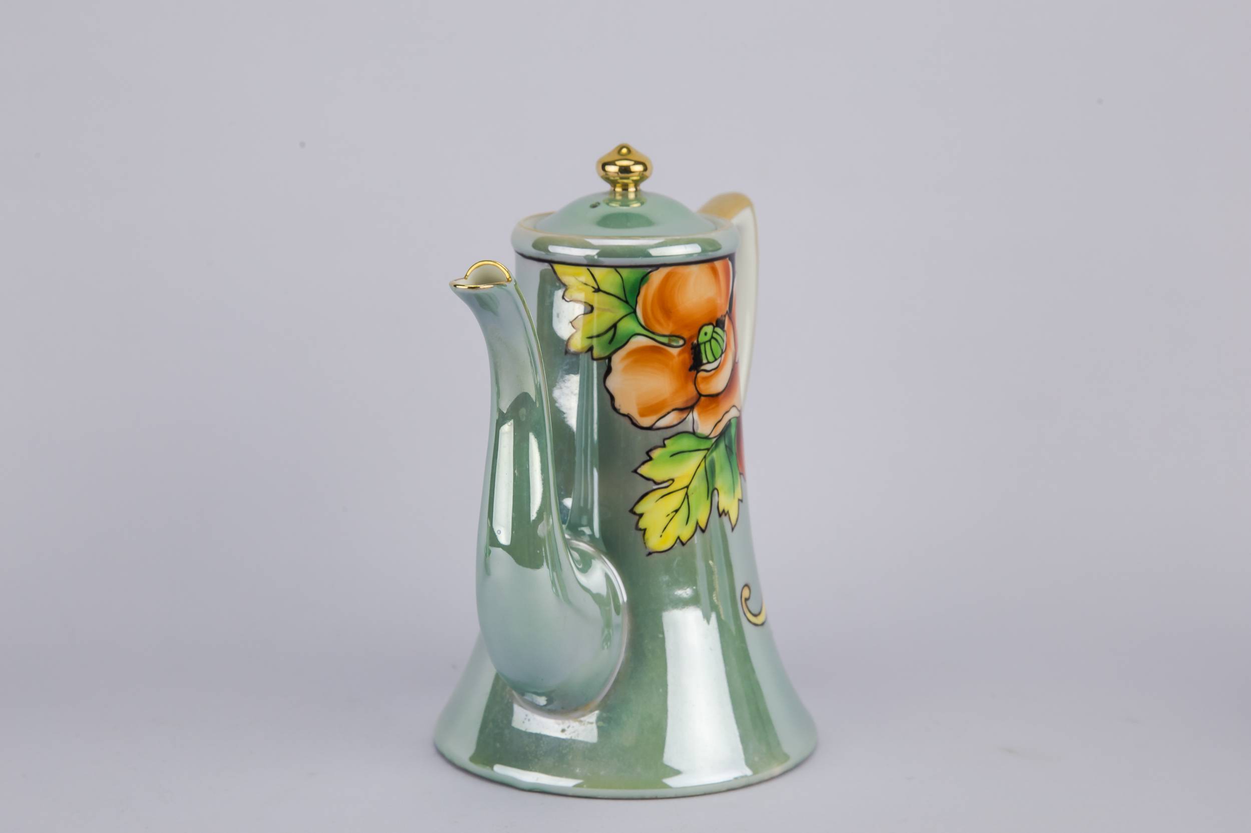 Persons Flamboyant Art — Noritake coffee set for 6 4
