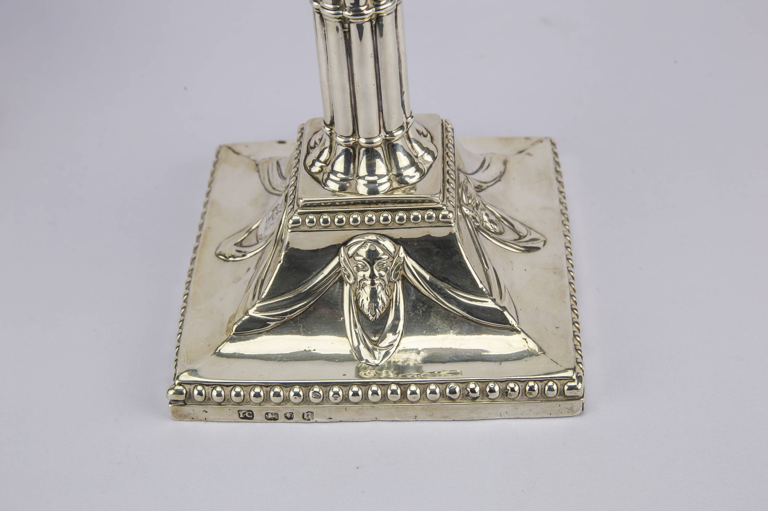 Georgian Antique Sterling — 2 silver candlesticks 2