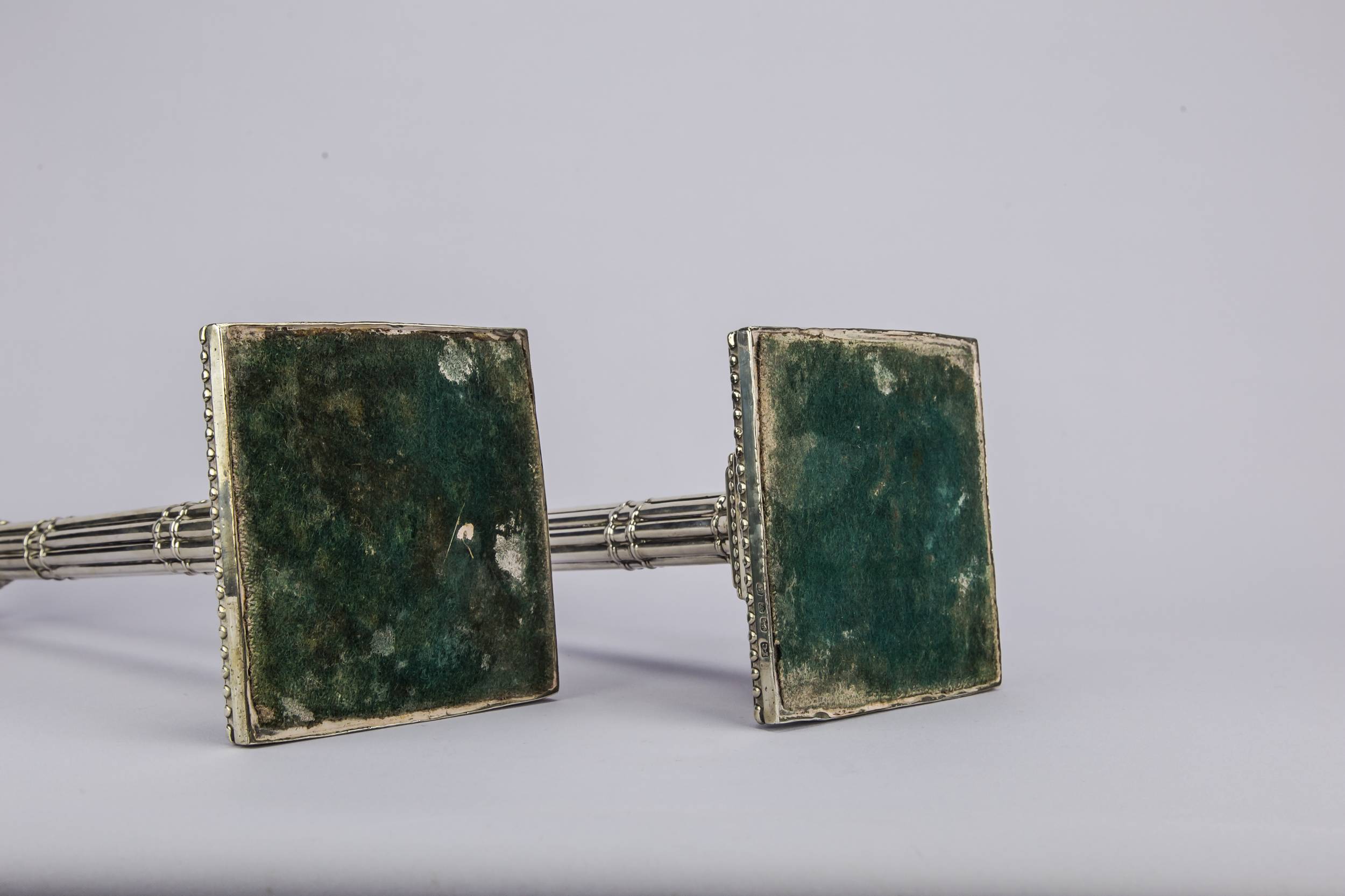 Georgian Antique Sterling — 2 silver candlesticks 11