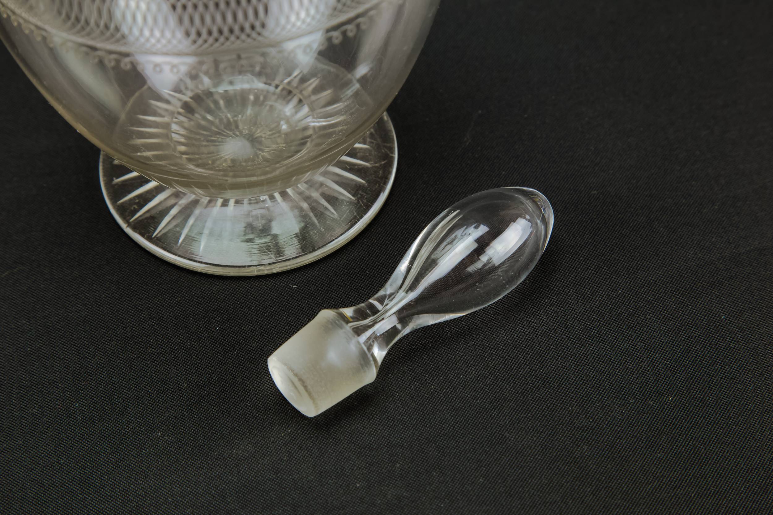 Cut Glass Antique — Ovoid cut glass carafe 1