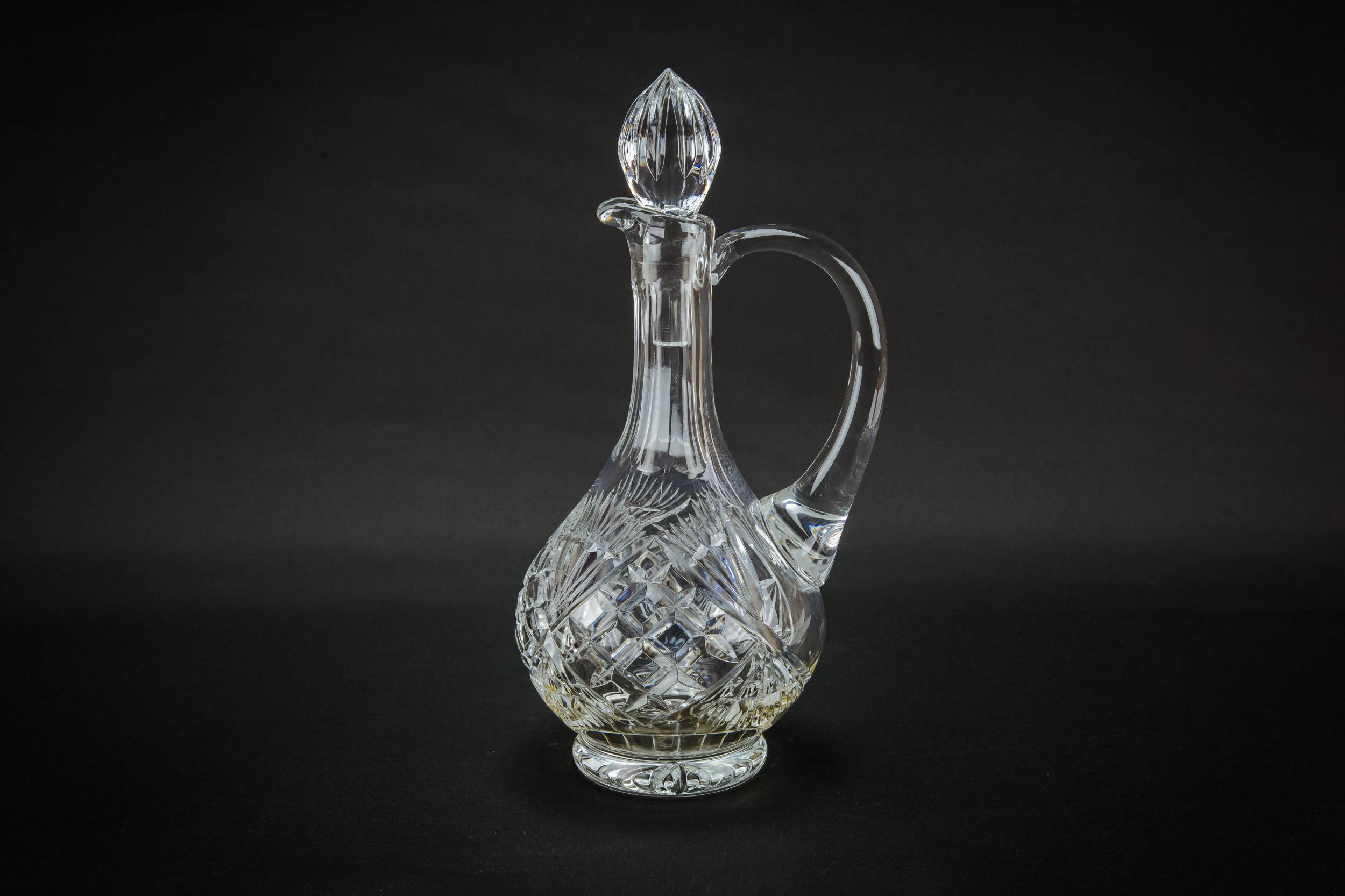 Cut Glass Globular — Globular cut glass carafe