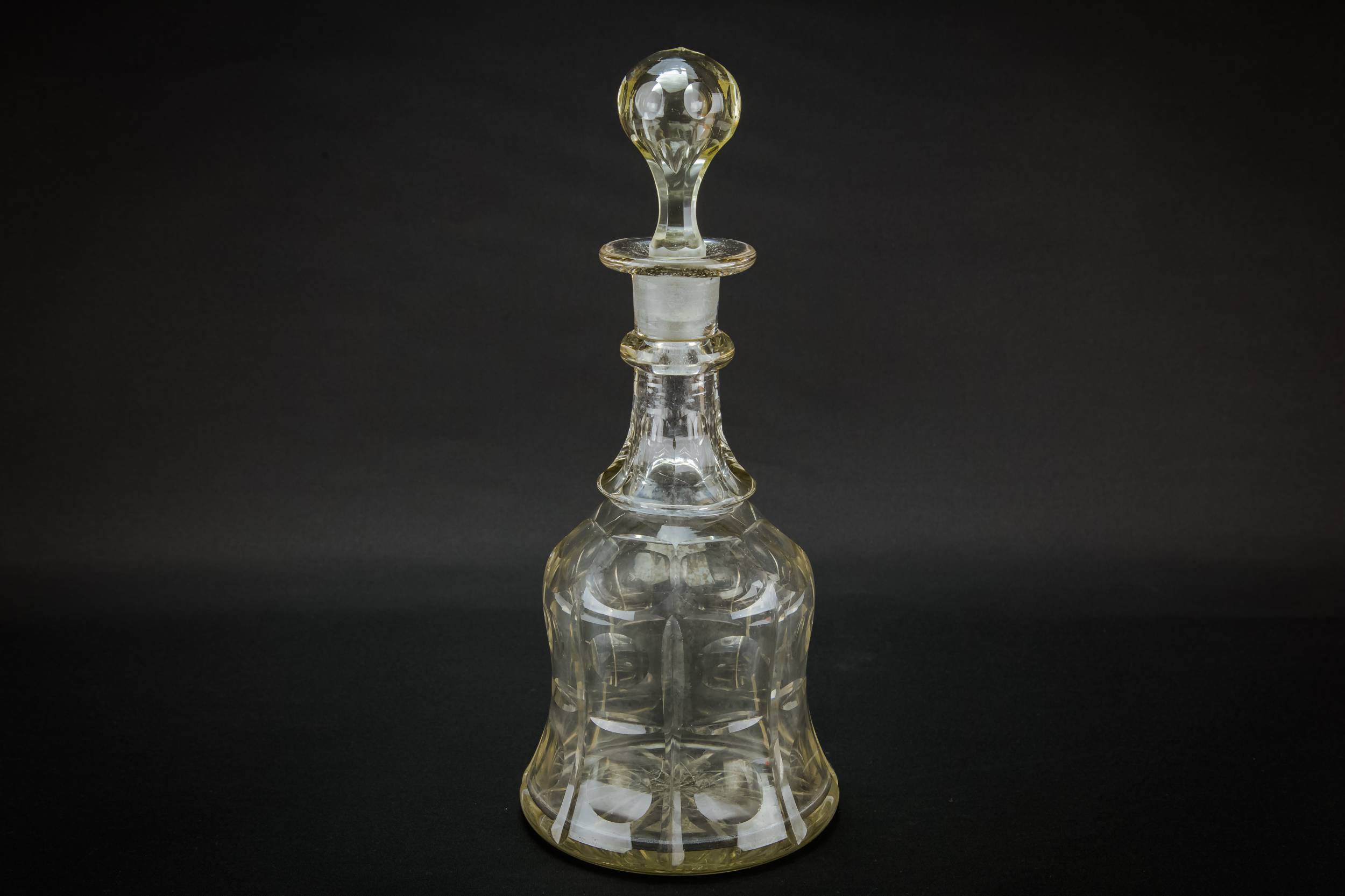 Cut Glass Antique — Bell cut glass decanter