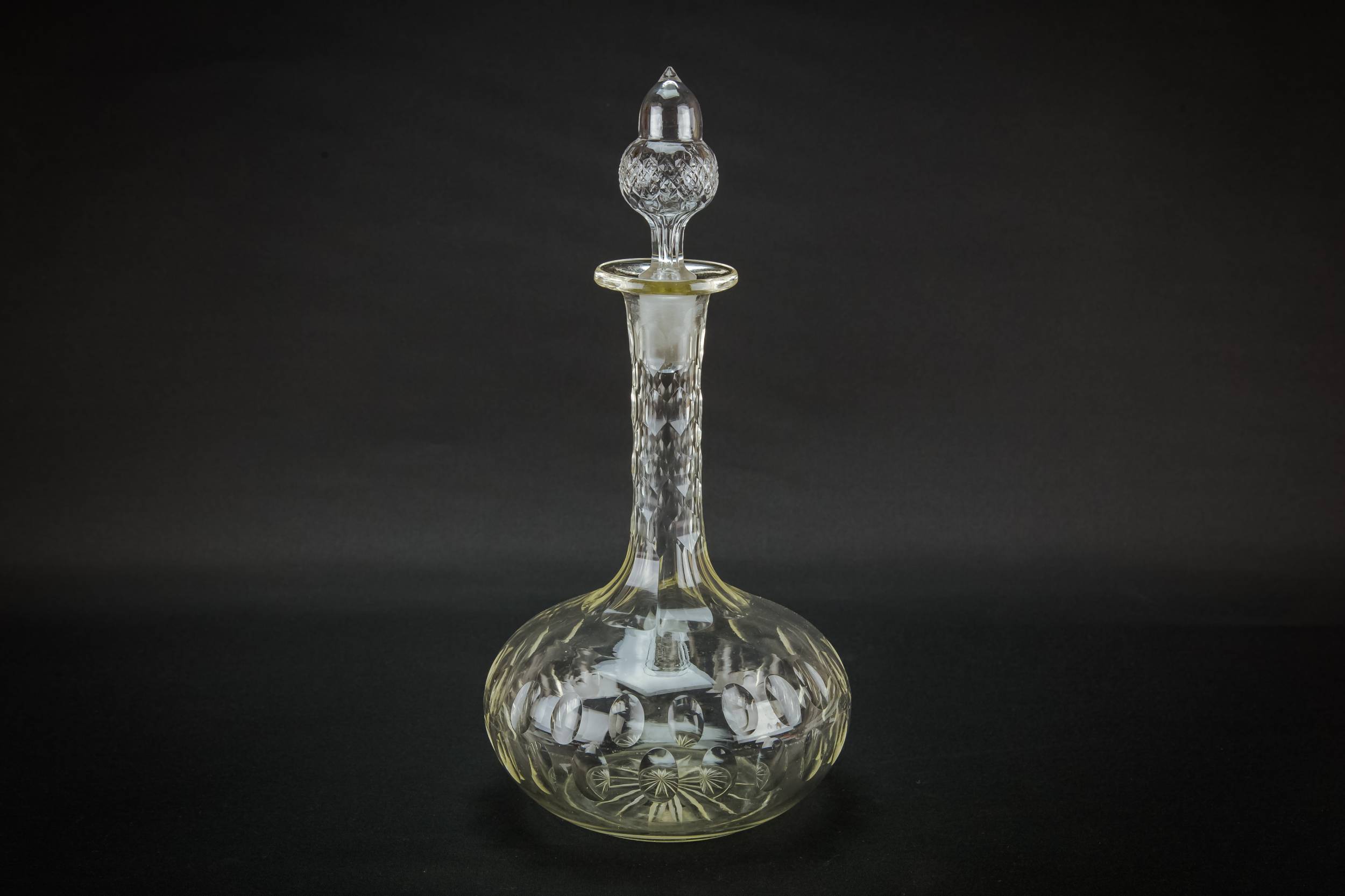 Cut Glass Antique — Cut glass wine decanter