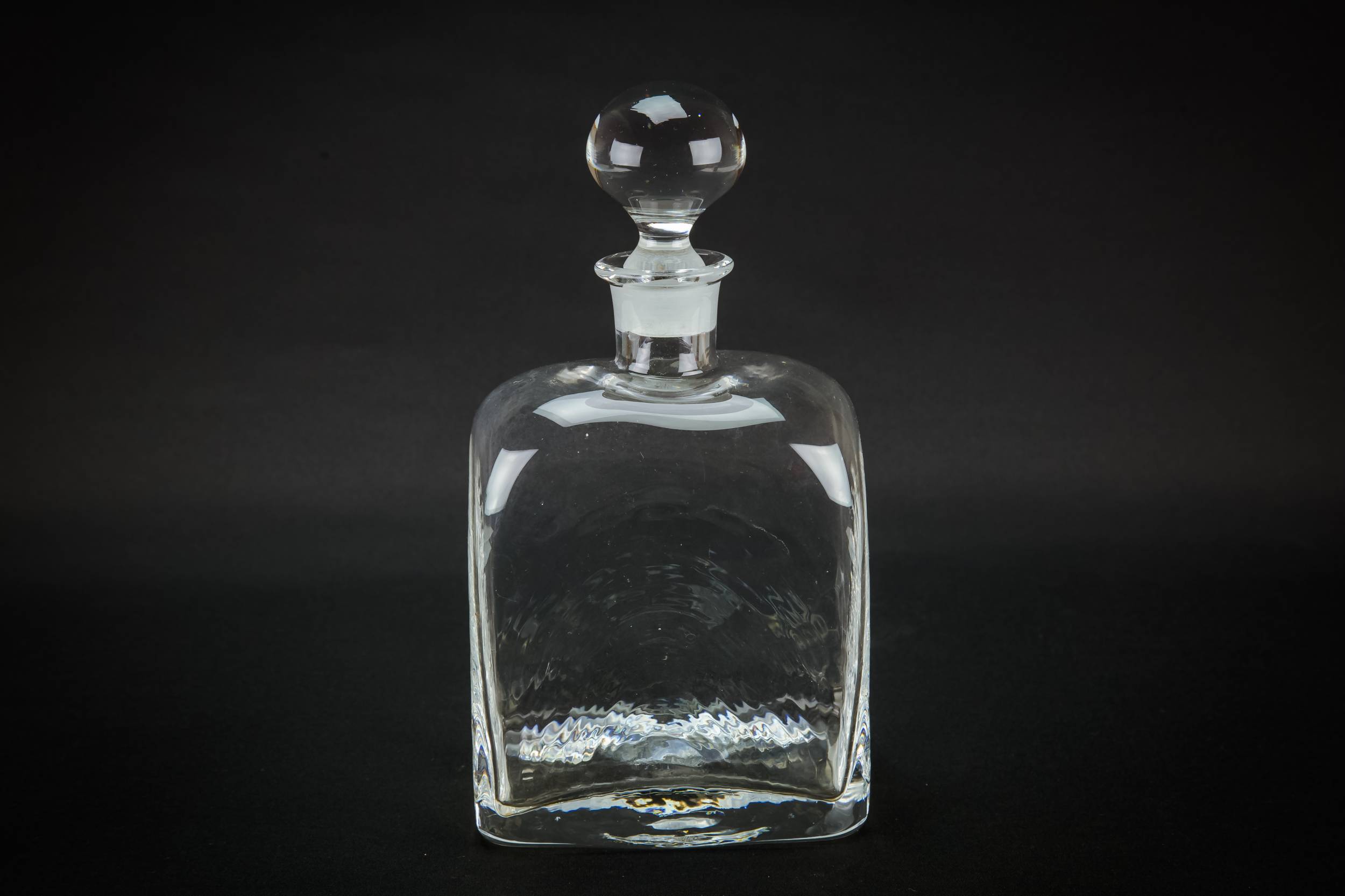 Rectangular Blown Glass — Rectangular glass decanter