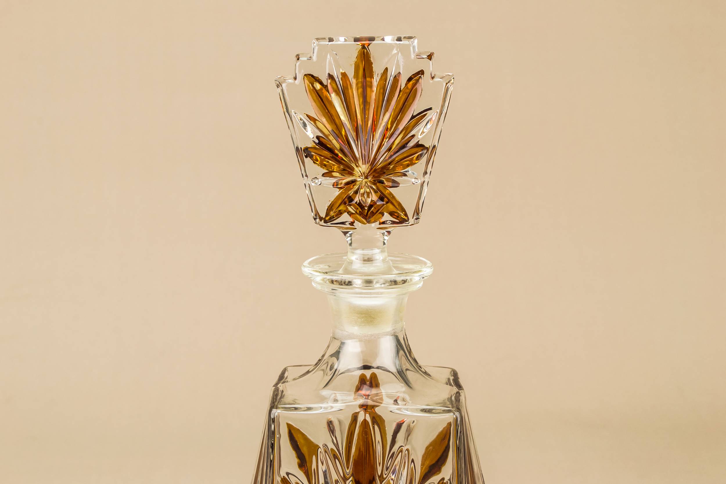 Vintage Moulded Glass — Tapered flask decanter 2