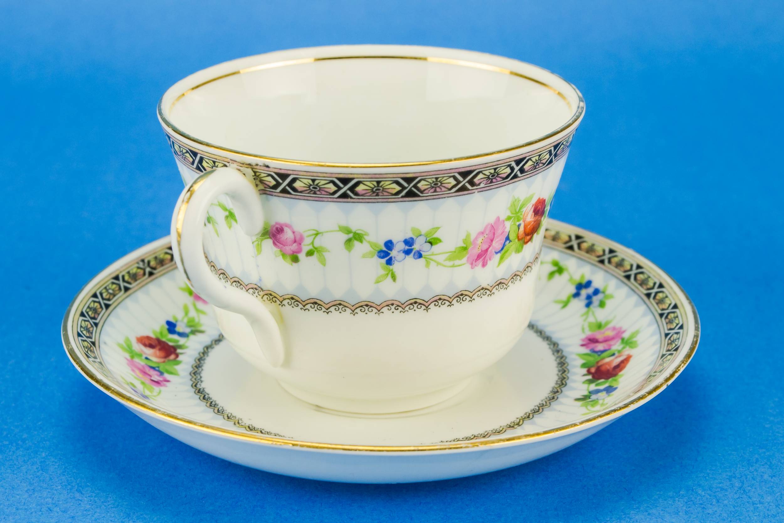 Neo-classical Porcelain Floral — Floral tea set for one 4