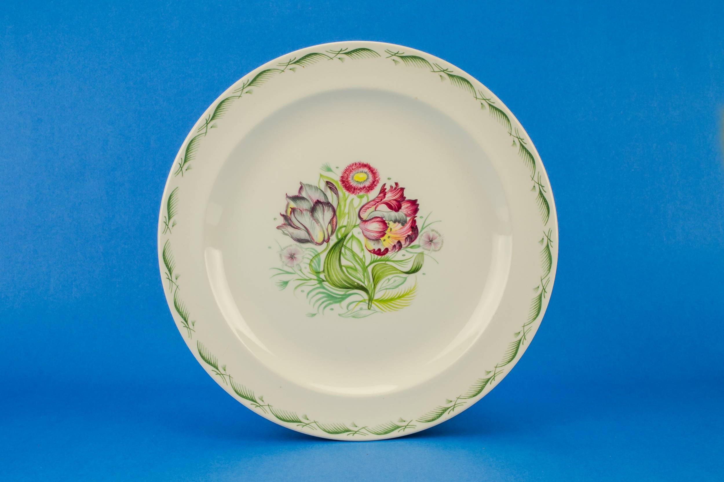 Vintage Ceramic PLATE — Painted dinner plate