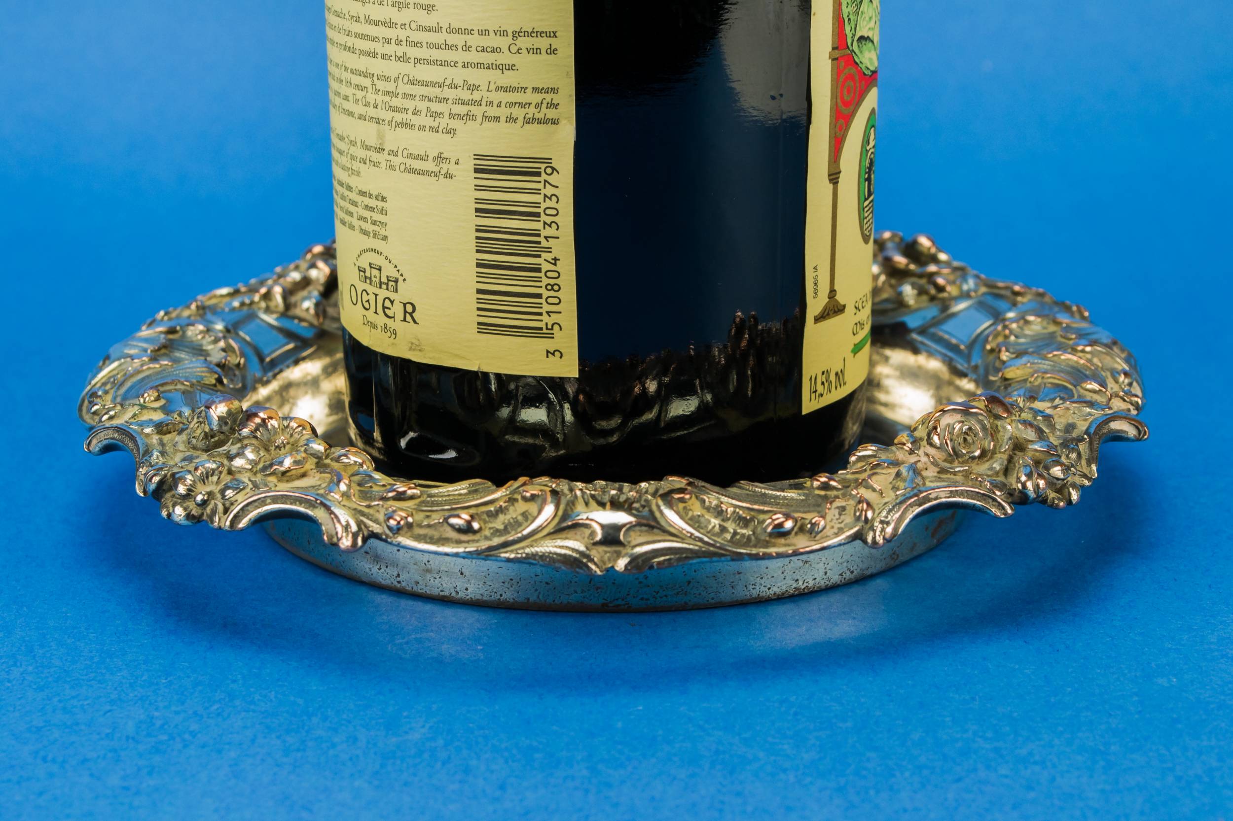 CHRISTOFLE Silver Plated — Christofle bottle coaster 1