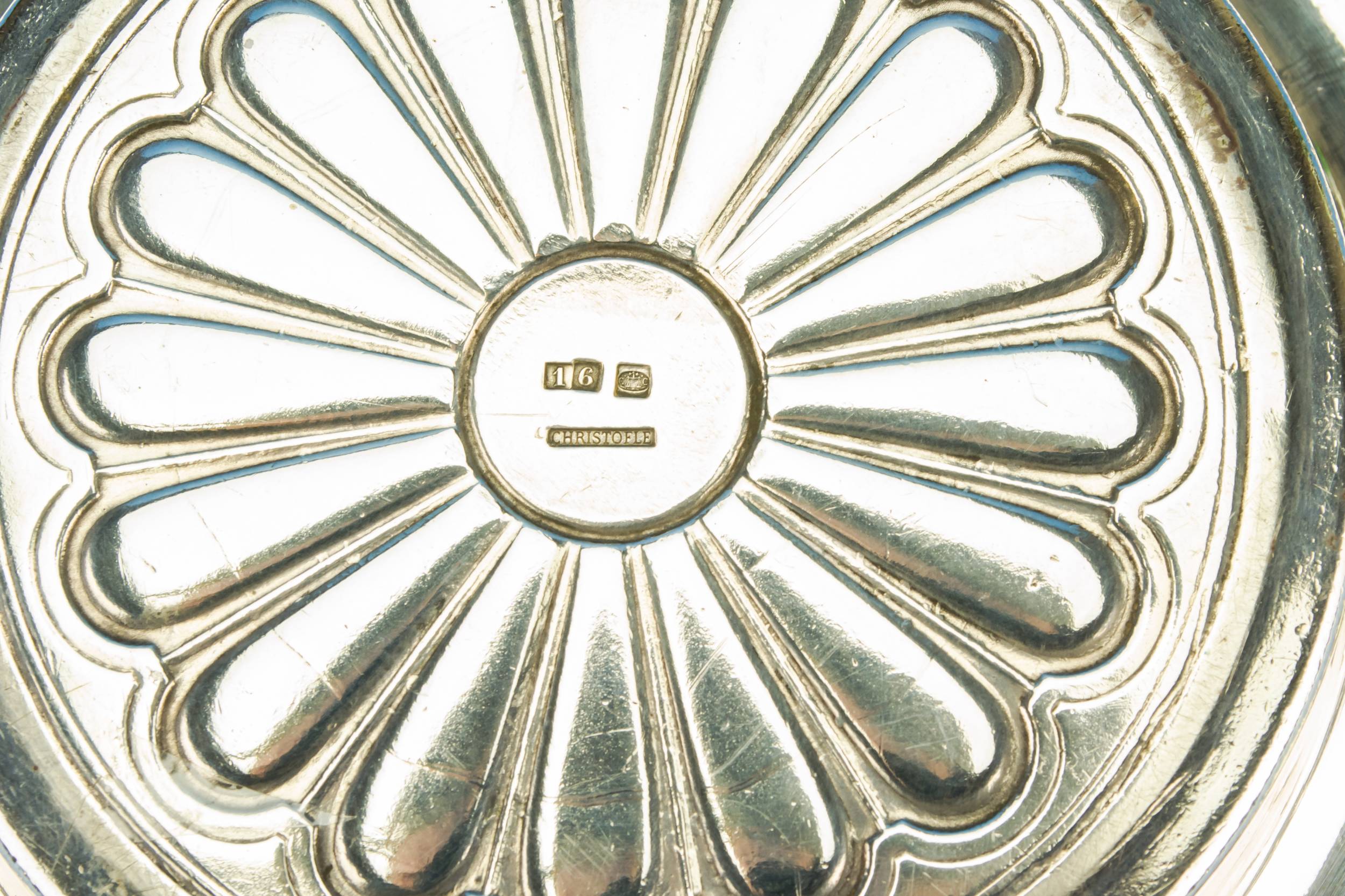 CHRISTOFLE Silver Plated — Christofle wine coaster 6