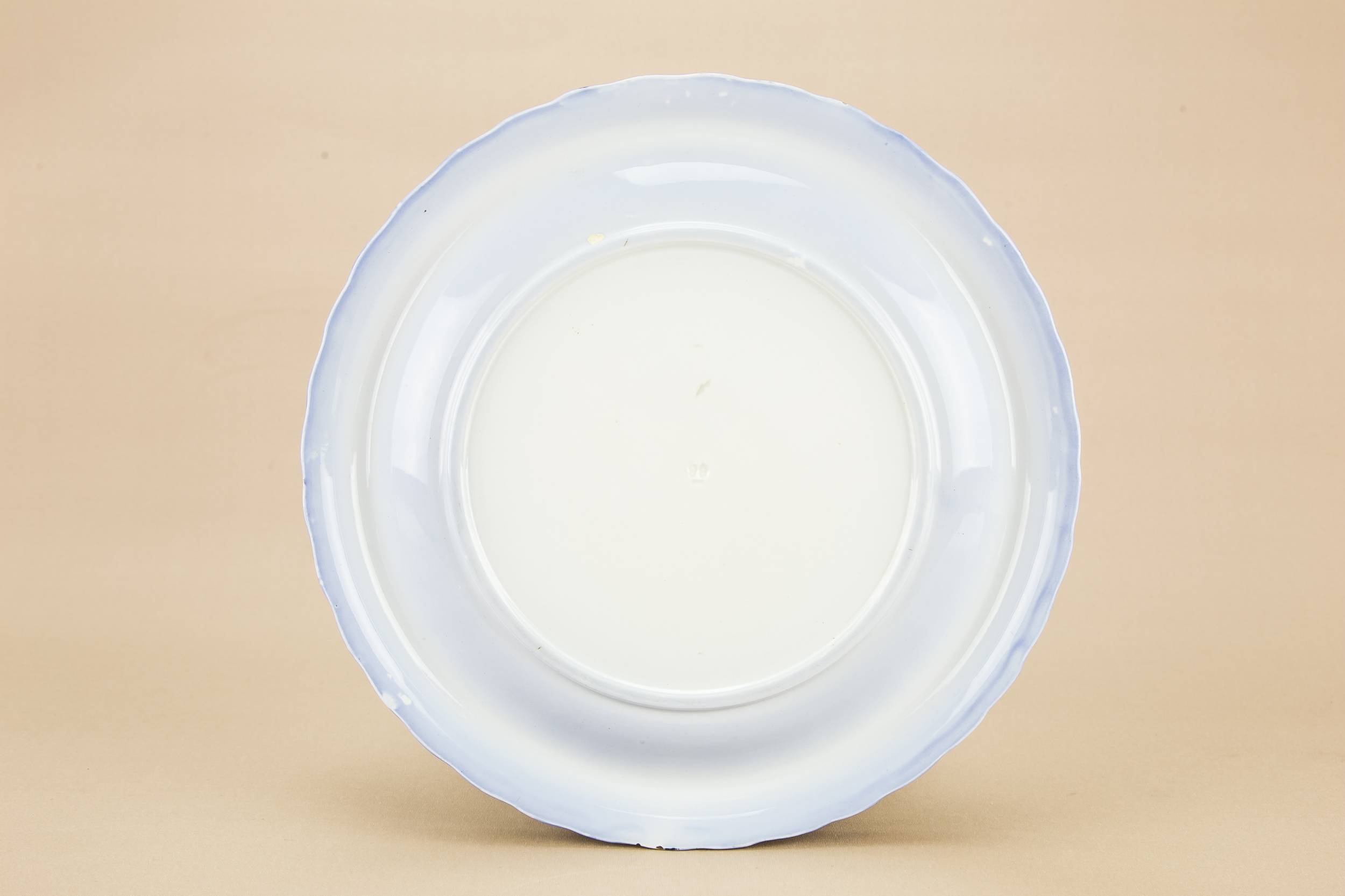 Antique Beautiful Porcelain — Flow blue cake platter 3