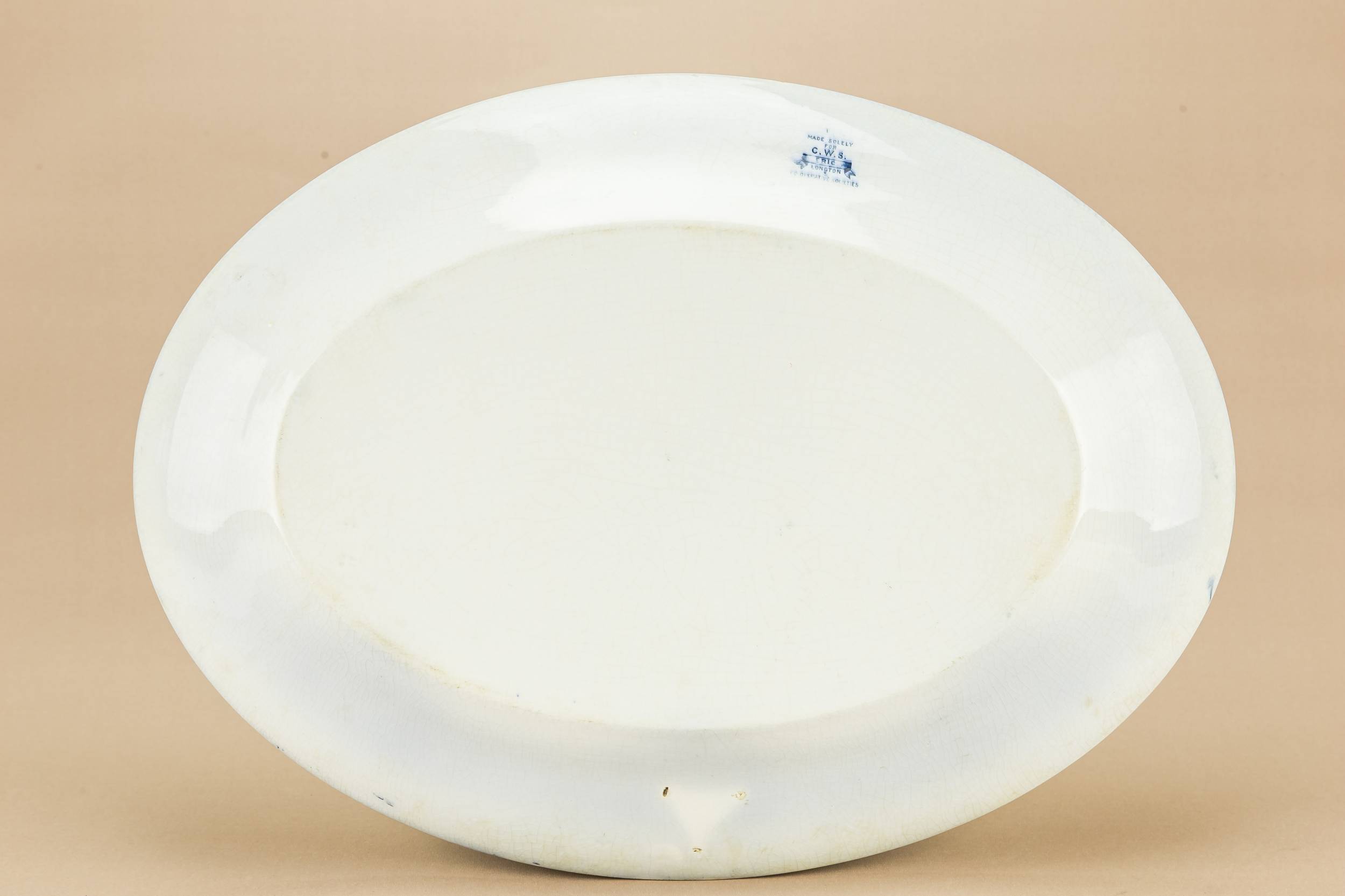 Antique Arts Crafts — Blue and white platter 2