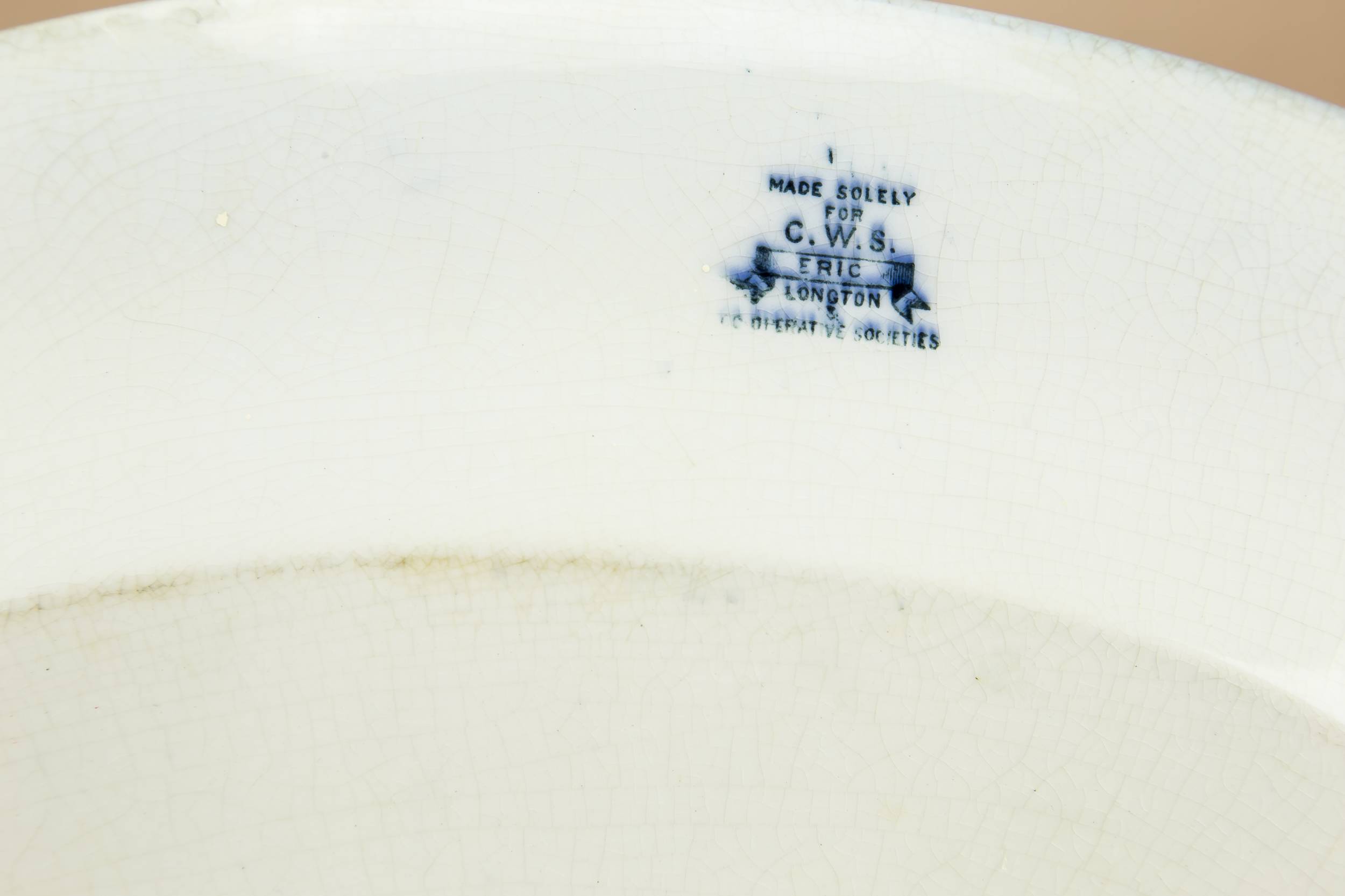 Antique Arts Crafts — Blue and white platter 3