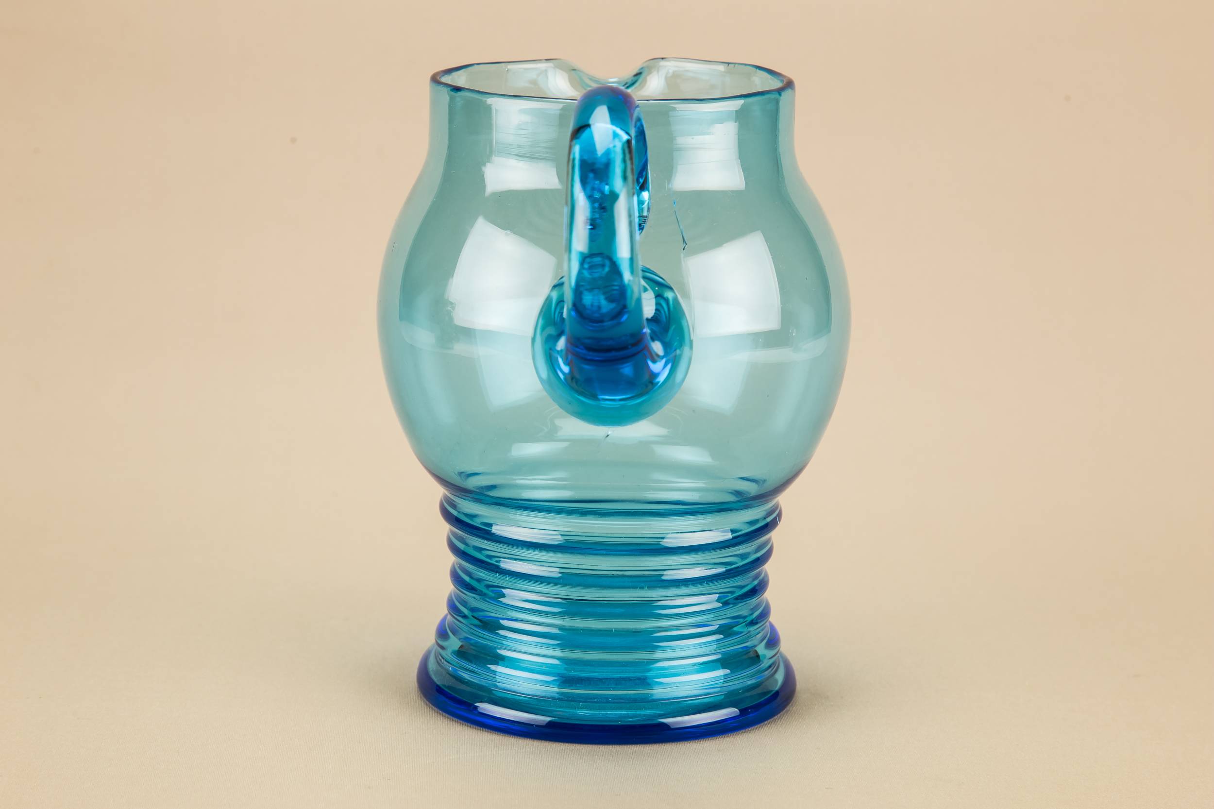 Art Deco Elegant — Blue glass jug 2