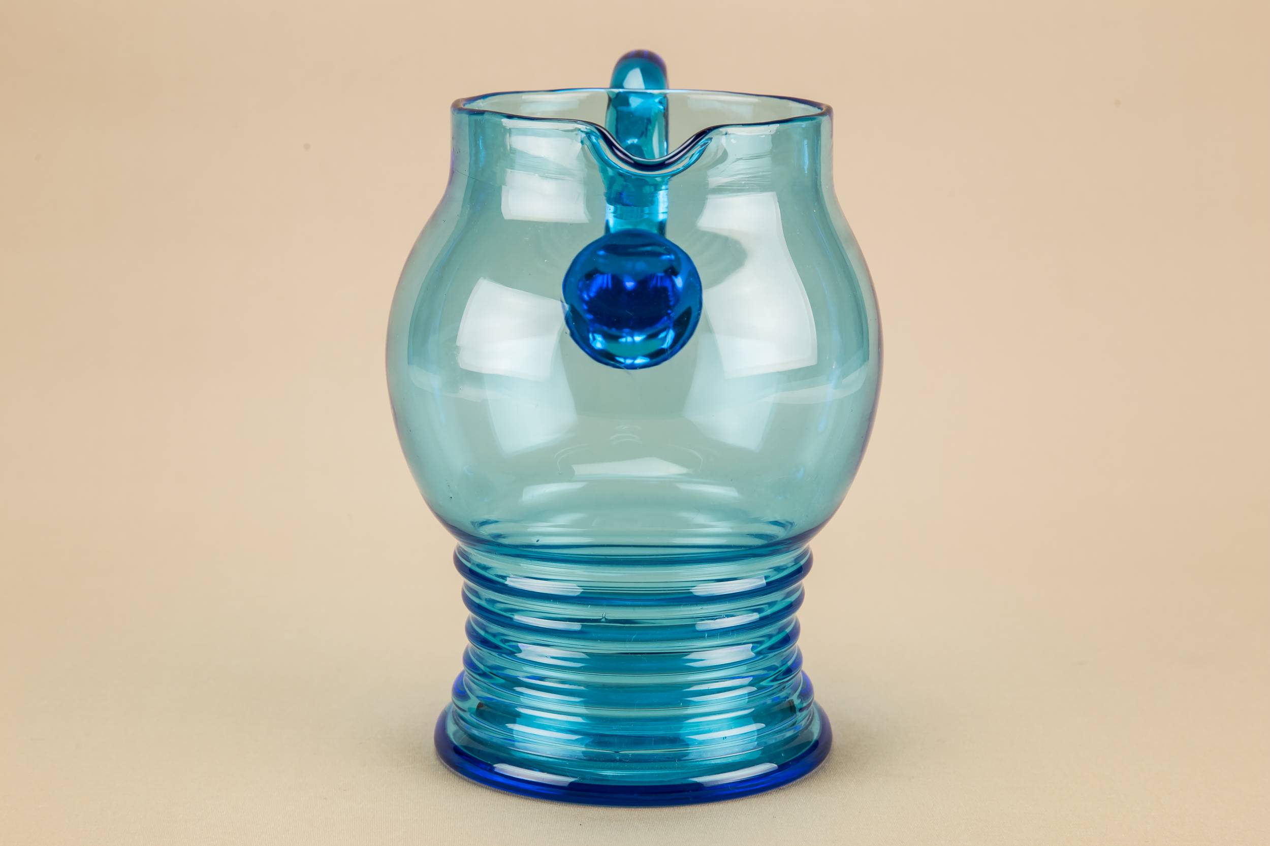 Art Deco Elegant — Blue glass jug 3