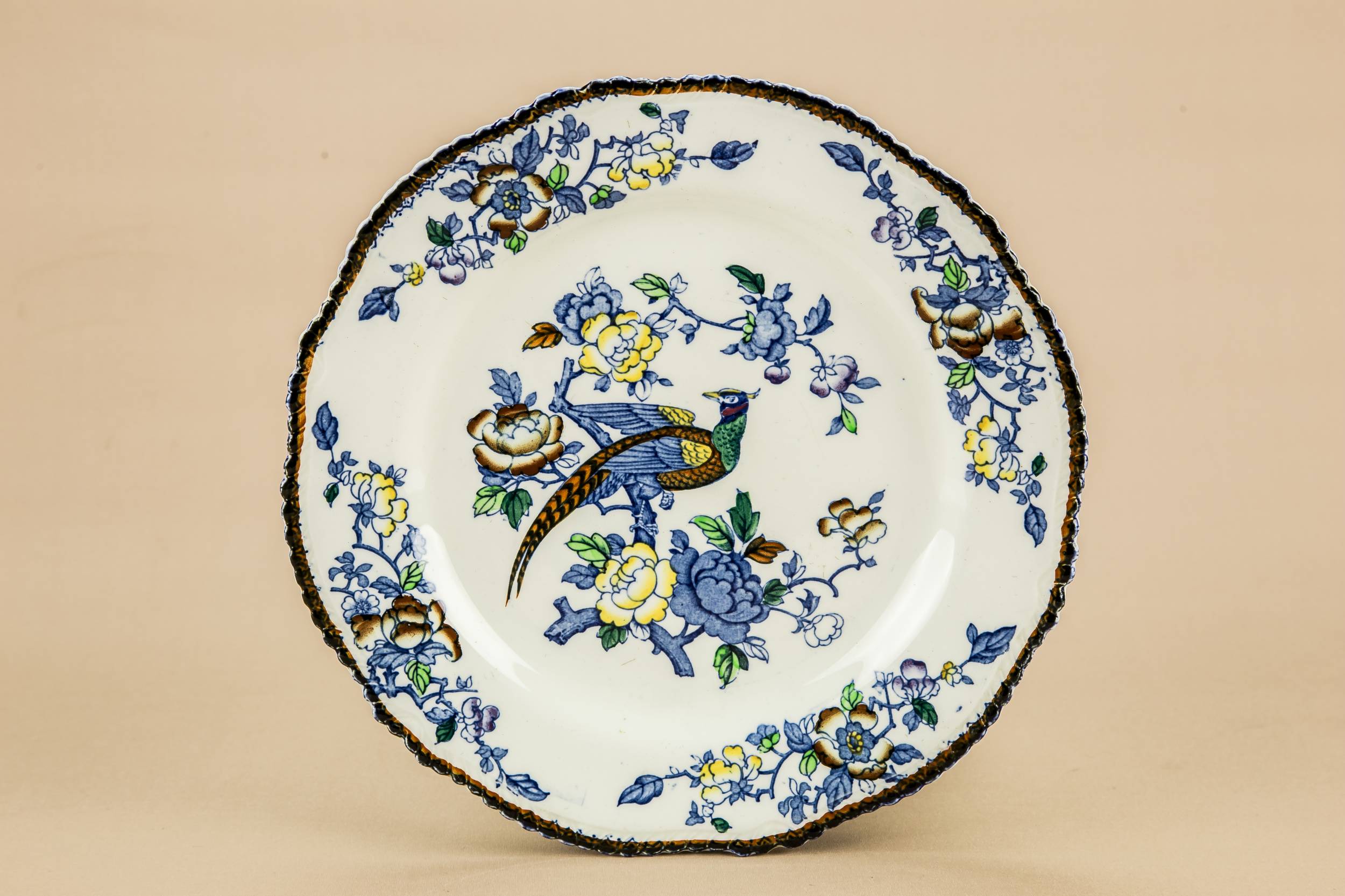 Blue And White — Pottery Art Deco cake plate