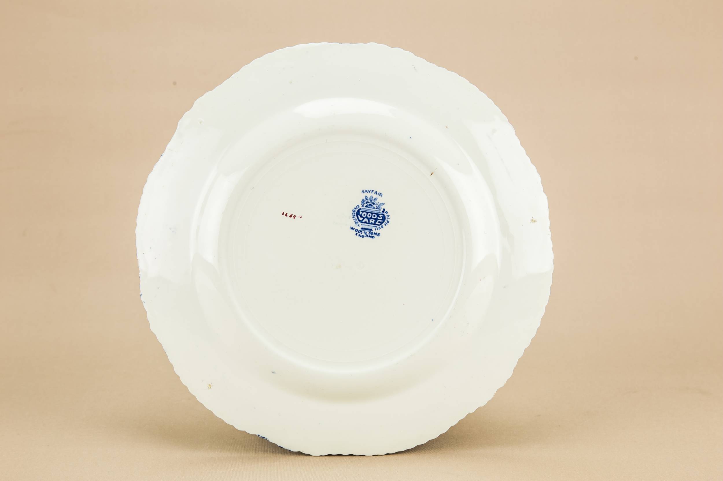 Blue And White — Pottery Art Deco cake plate 2