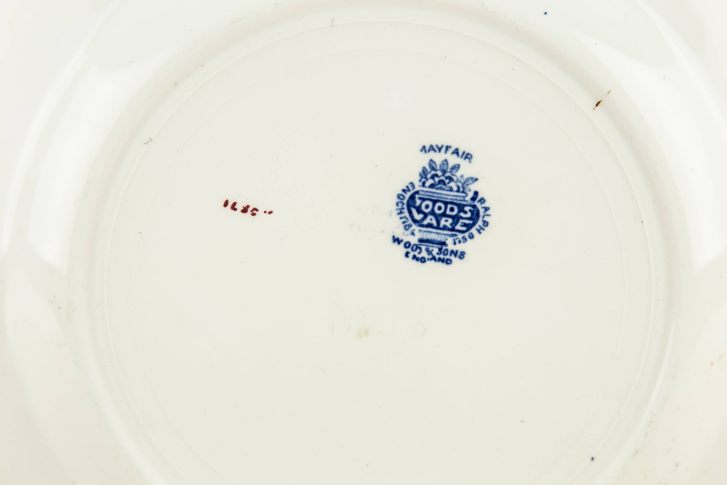 Blue And White — Pottery Art Deco cake plate 3