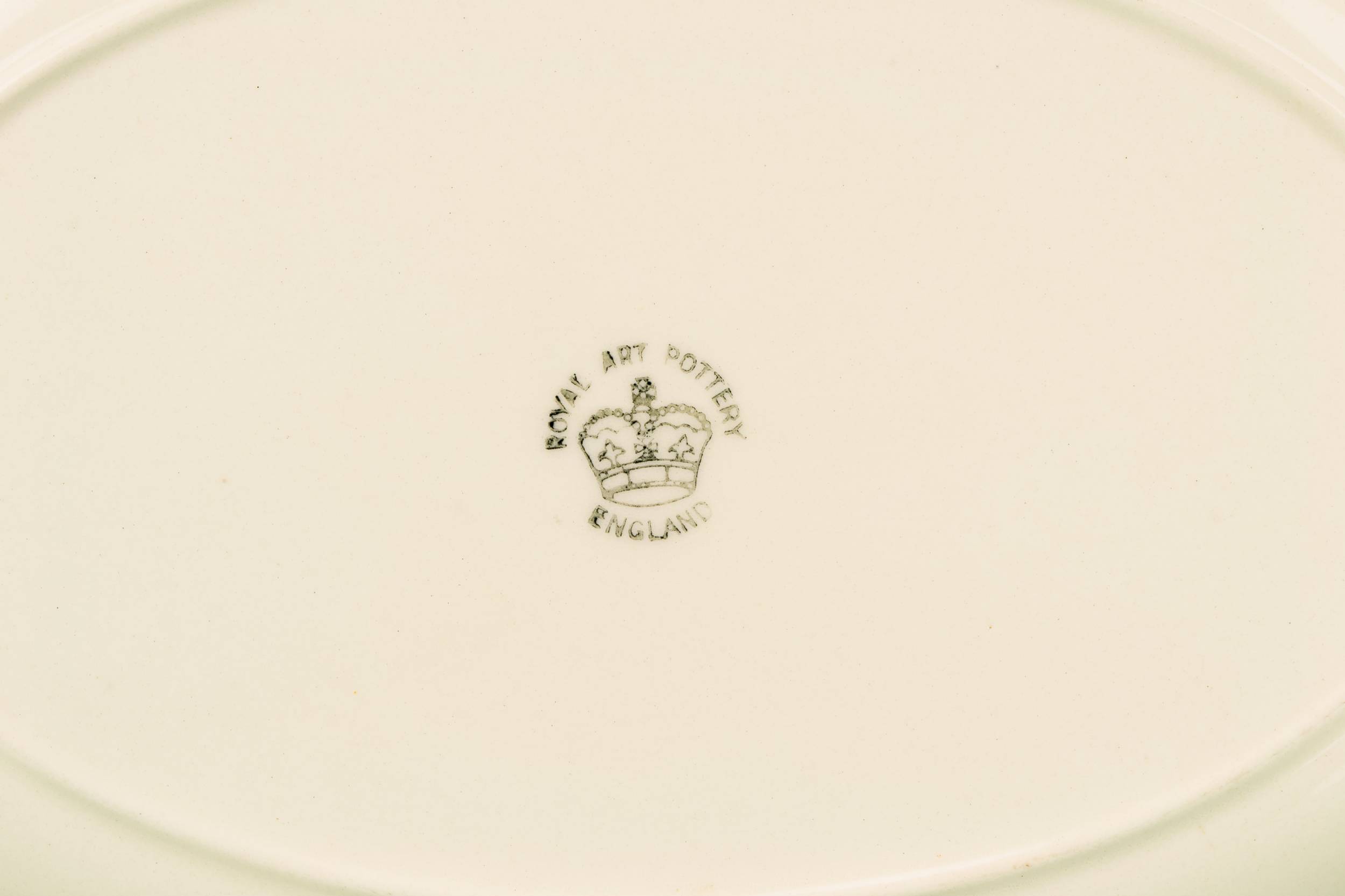 Antique Victorian Floral — Victorian pottery platter 2