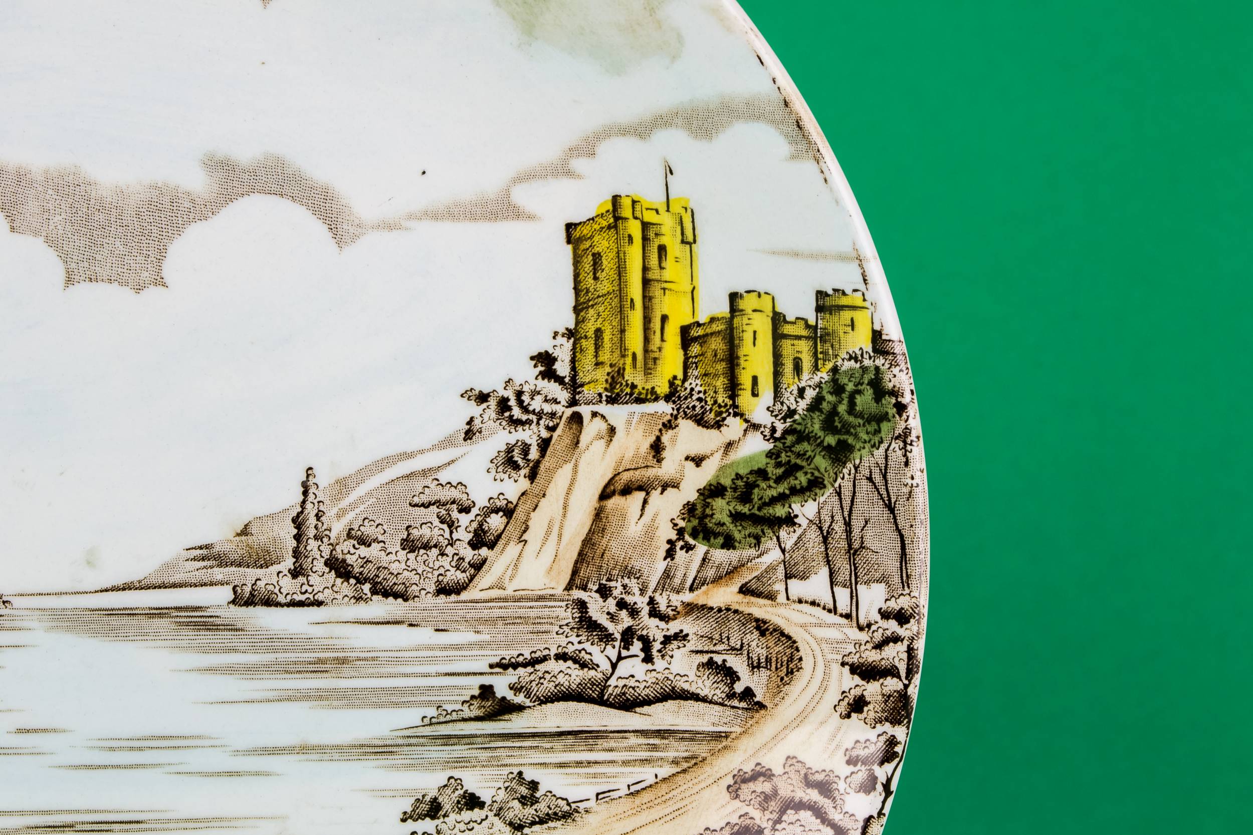 Large Ceramic Dish — 4 Retro pottery plates 1