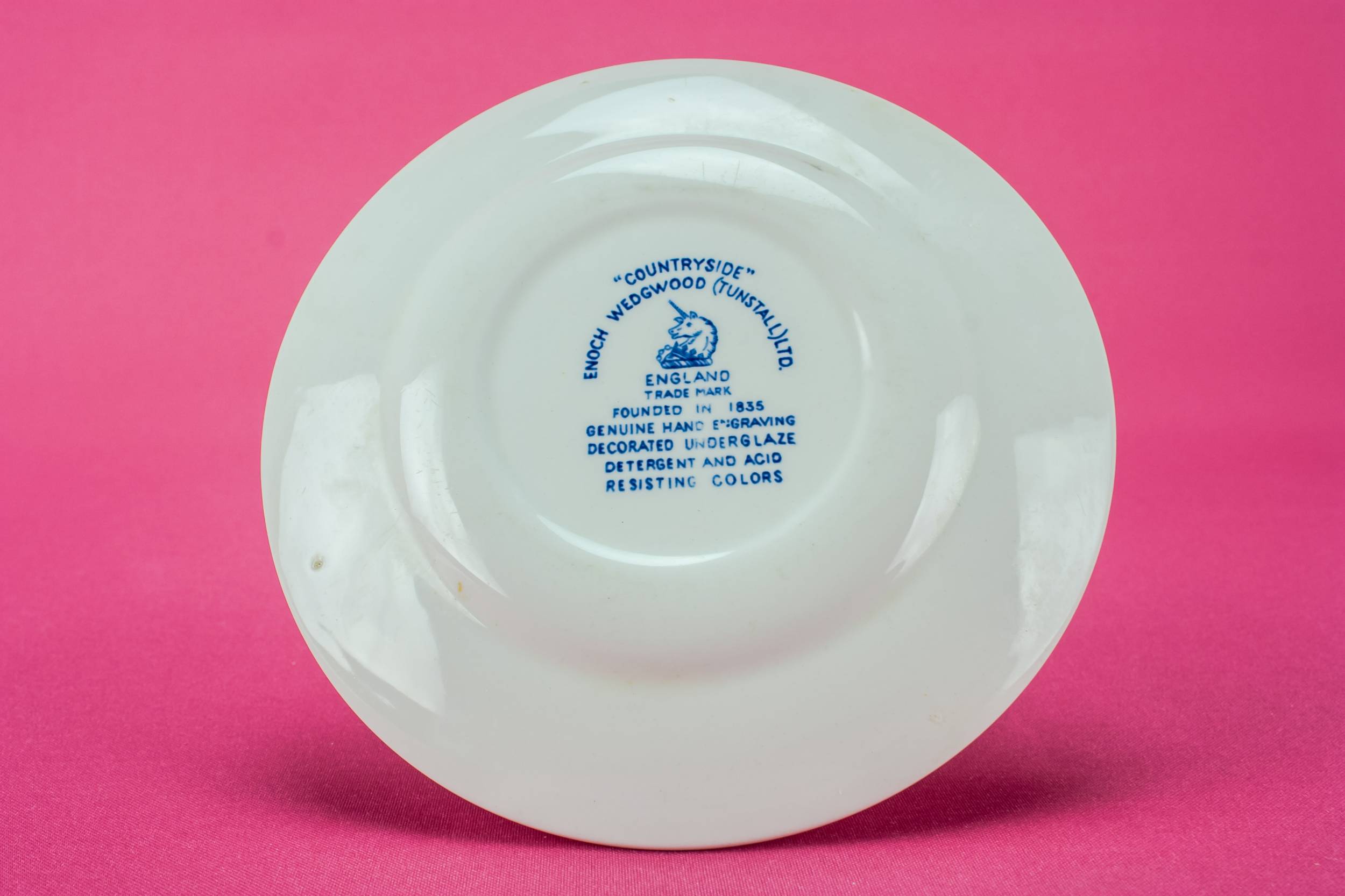 Vintage Charming Countryside — 6 small pottery plates 2
