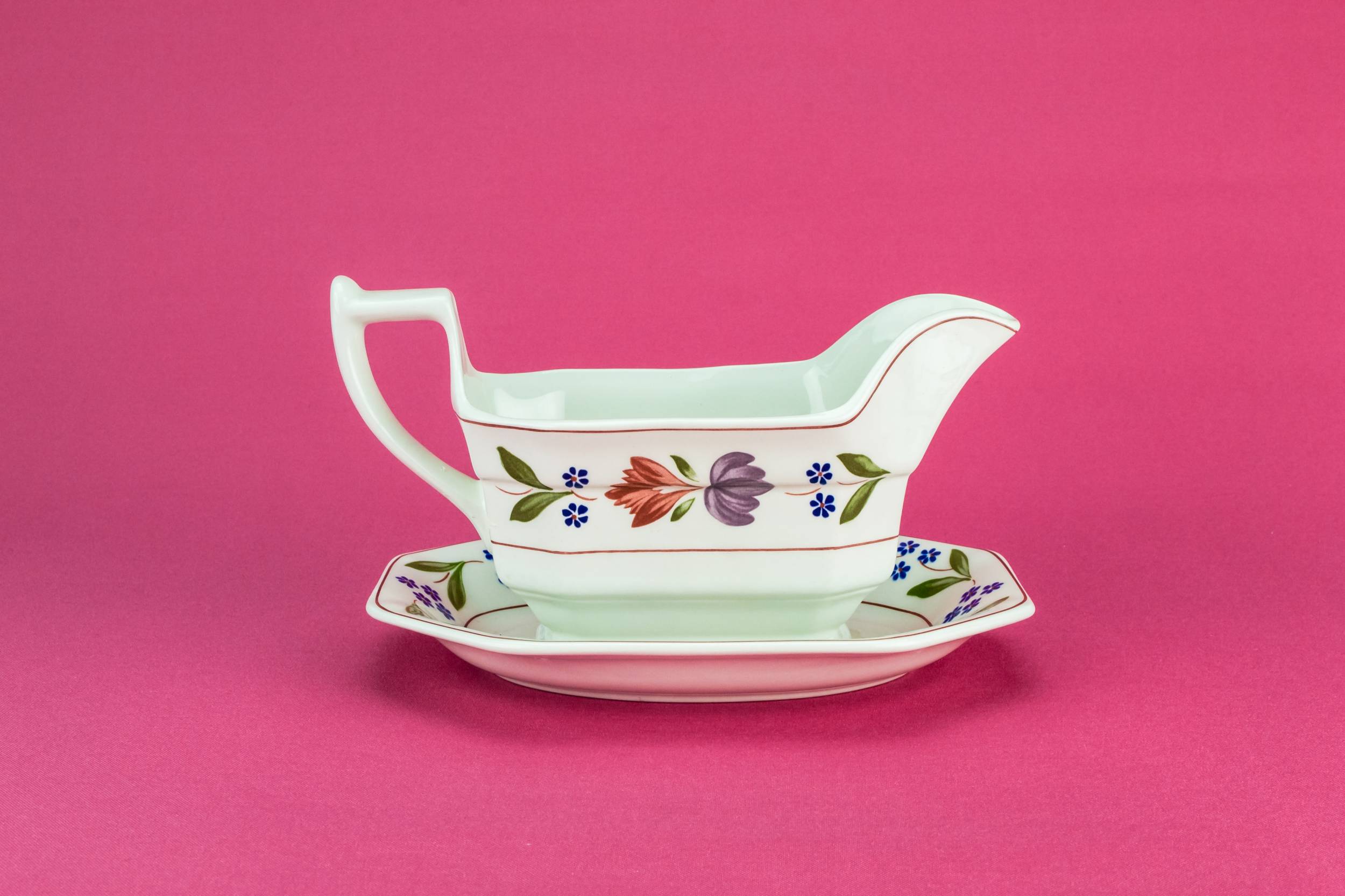 Retro Elegant Floral — Ironstone Retro gravy boat