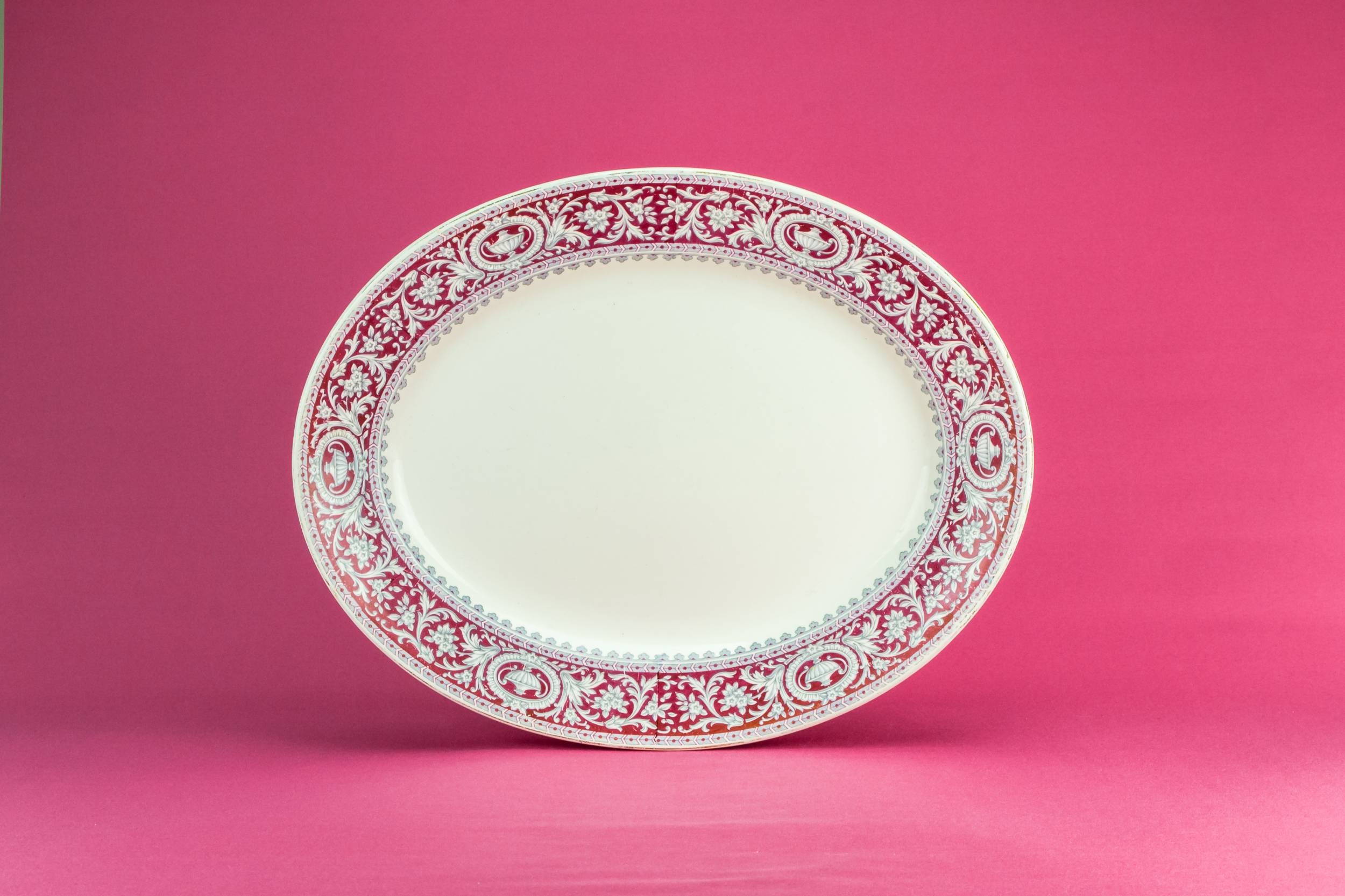 Neo-classical Ceramic Floral — Wedgwood large platter