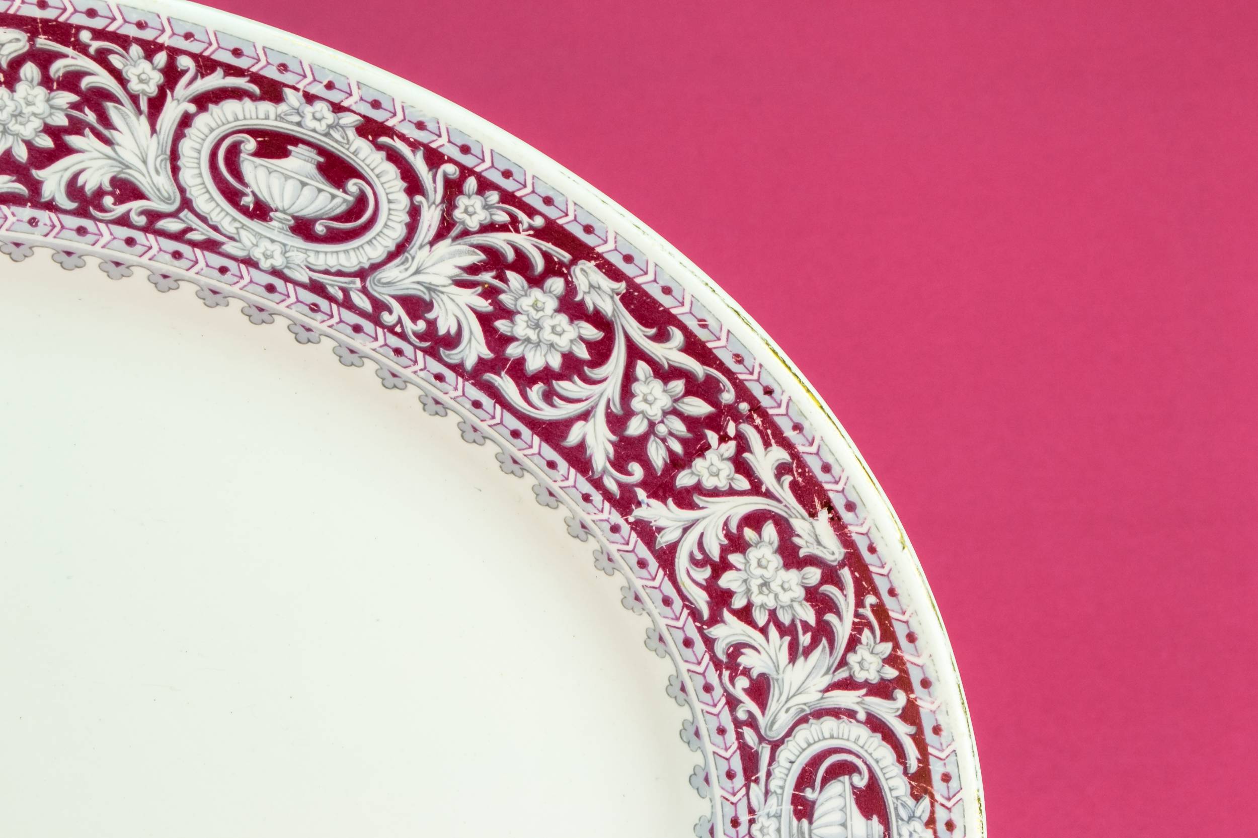 Neo-classical Ceramic Floral — Wedgwood large platter 1