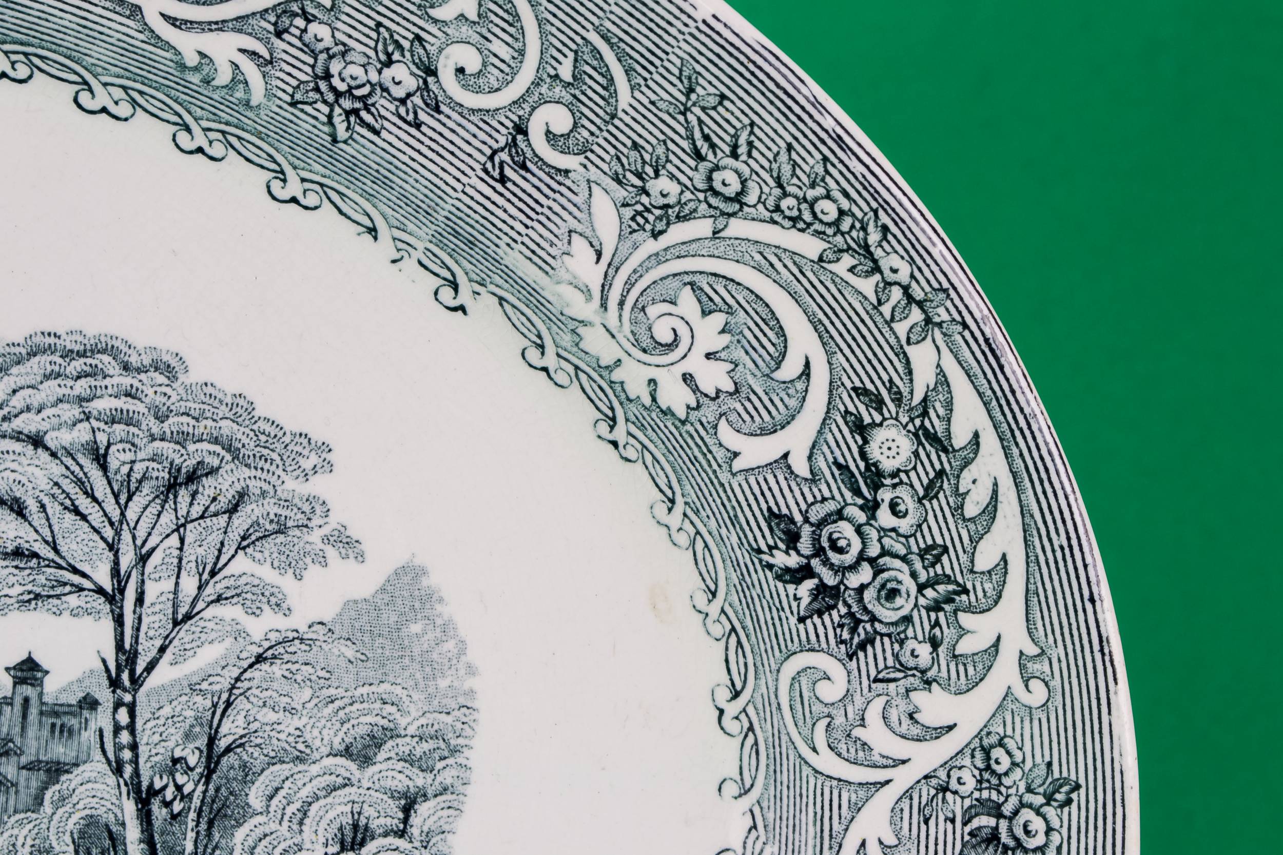 Antique Opulent Rhine — High Victorian pottery platter 1