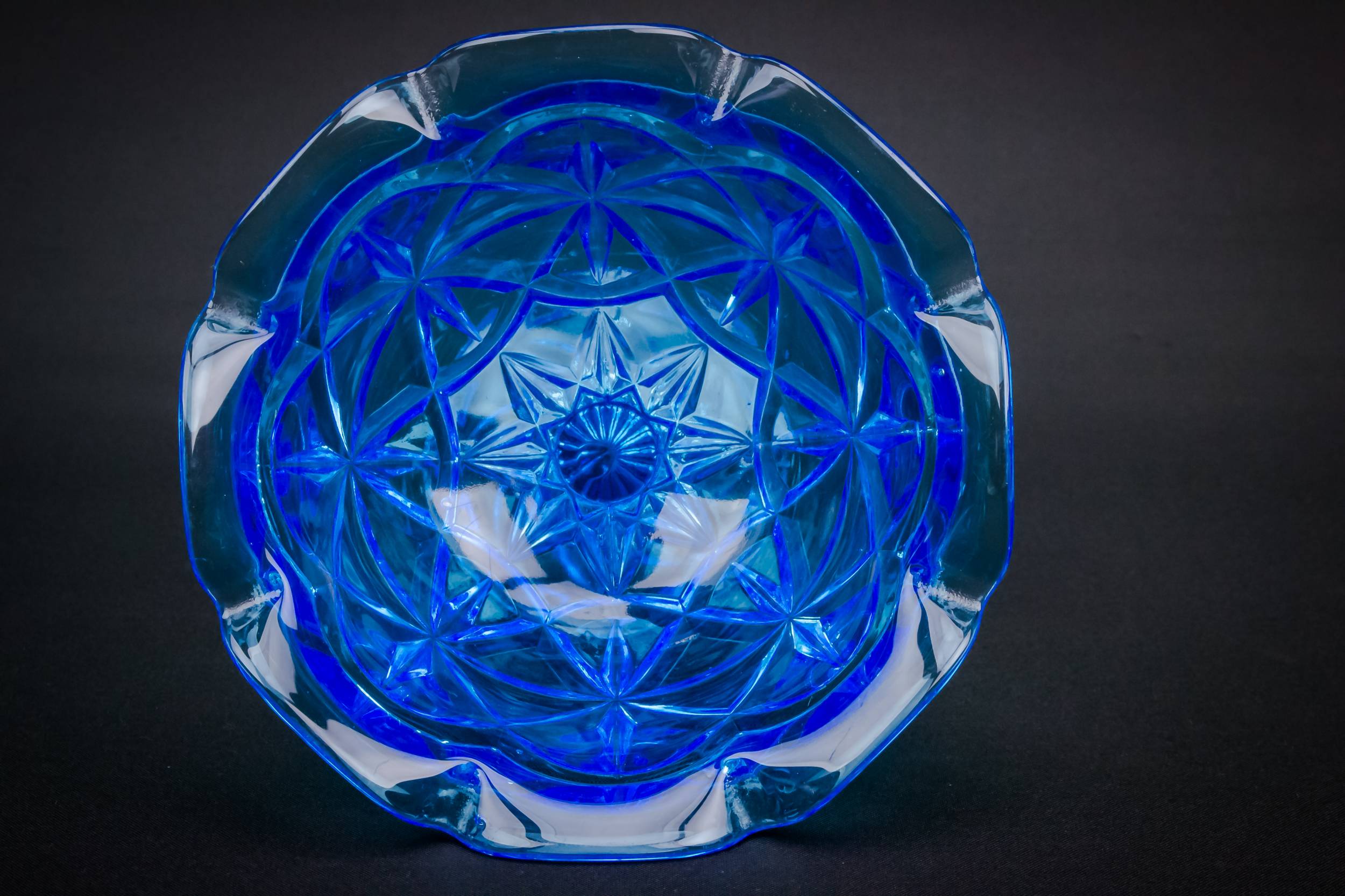 Glass Unusual Panelled — Art Deco glass bowl 1