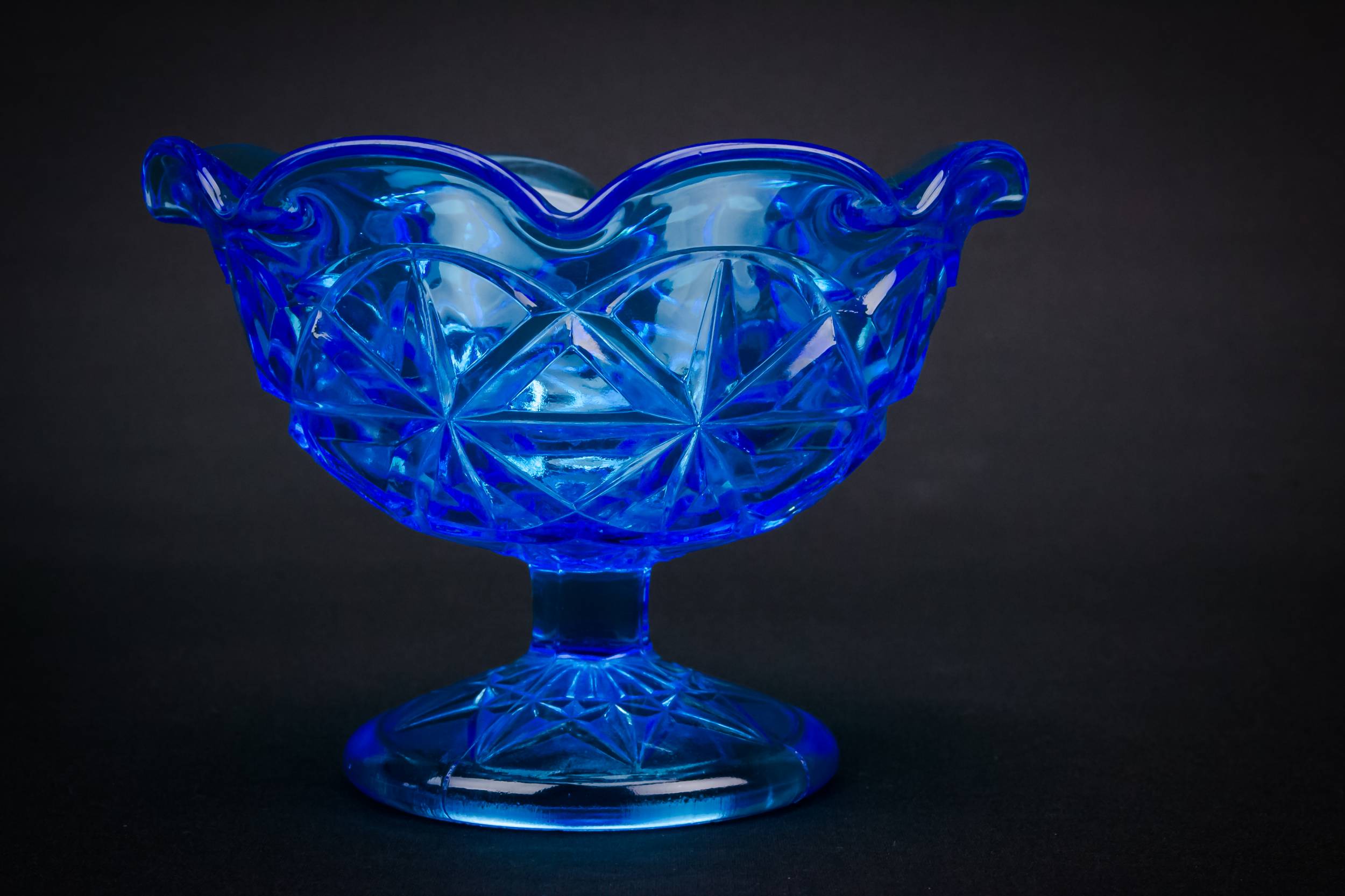 Glass Unusual Panelled — Art Deco glass bowl 2