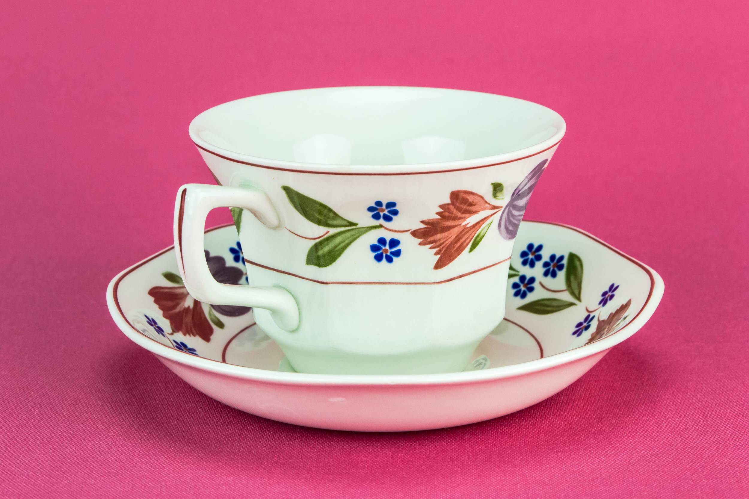 Ceramic Retro Floral — Retro tea set for six 1
