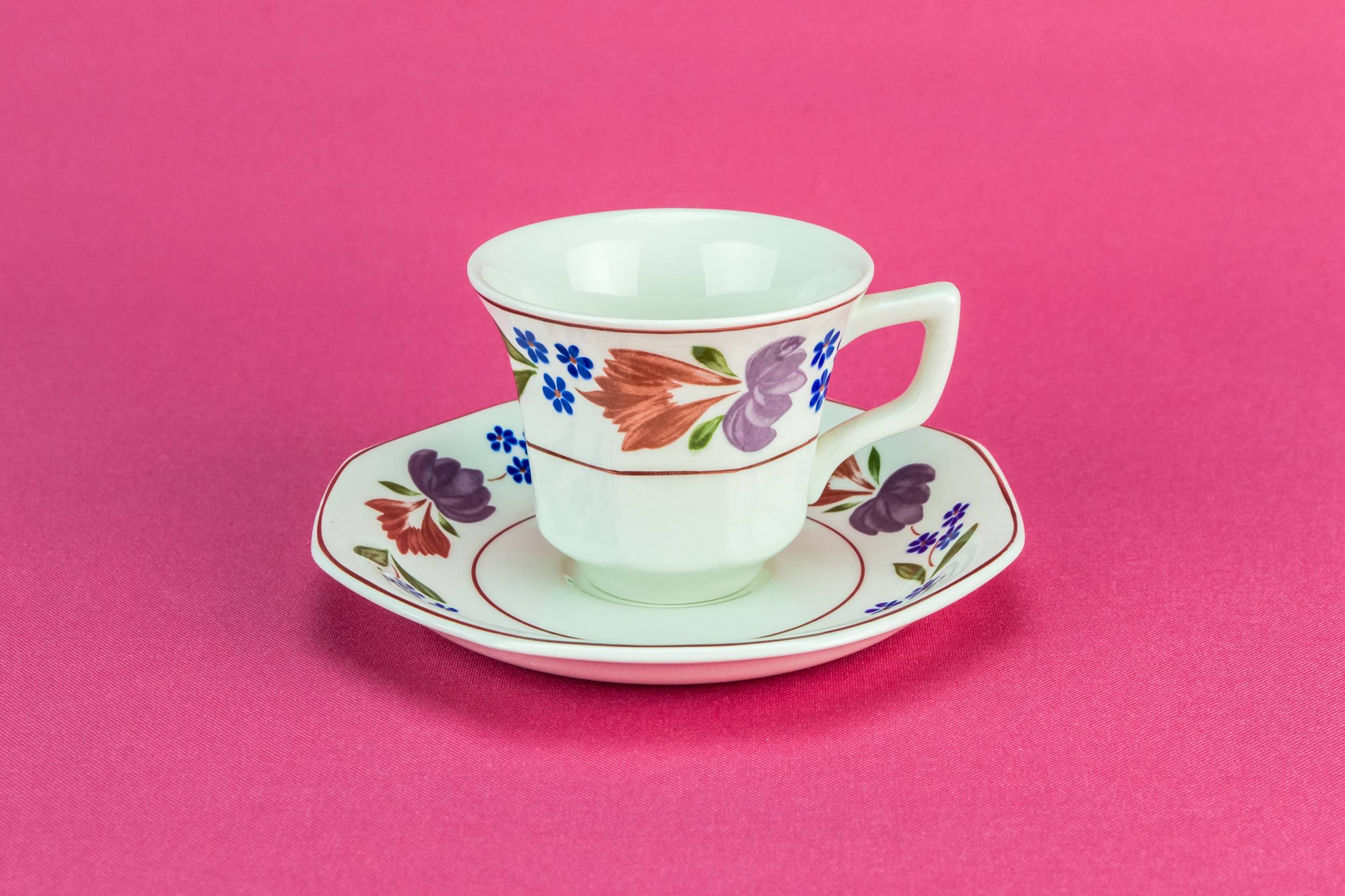 Ceramic Vintage Saucer — Adams coffee set for six
