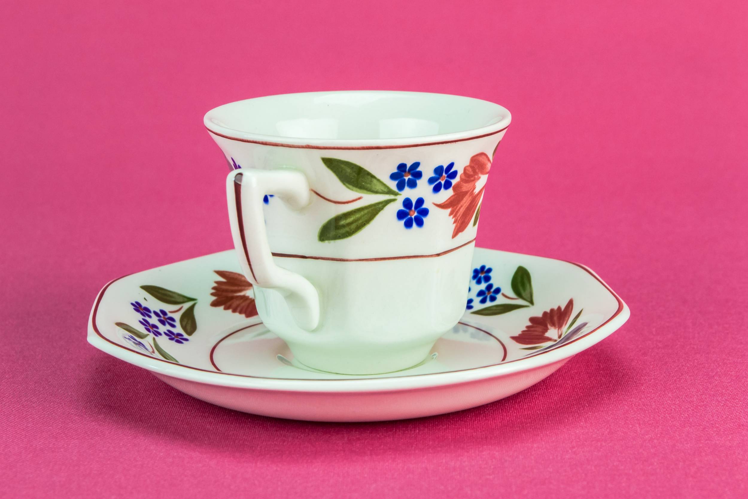 Ceramic Vintage Saucer — Adams coffee set for six 1