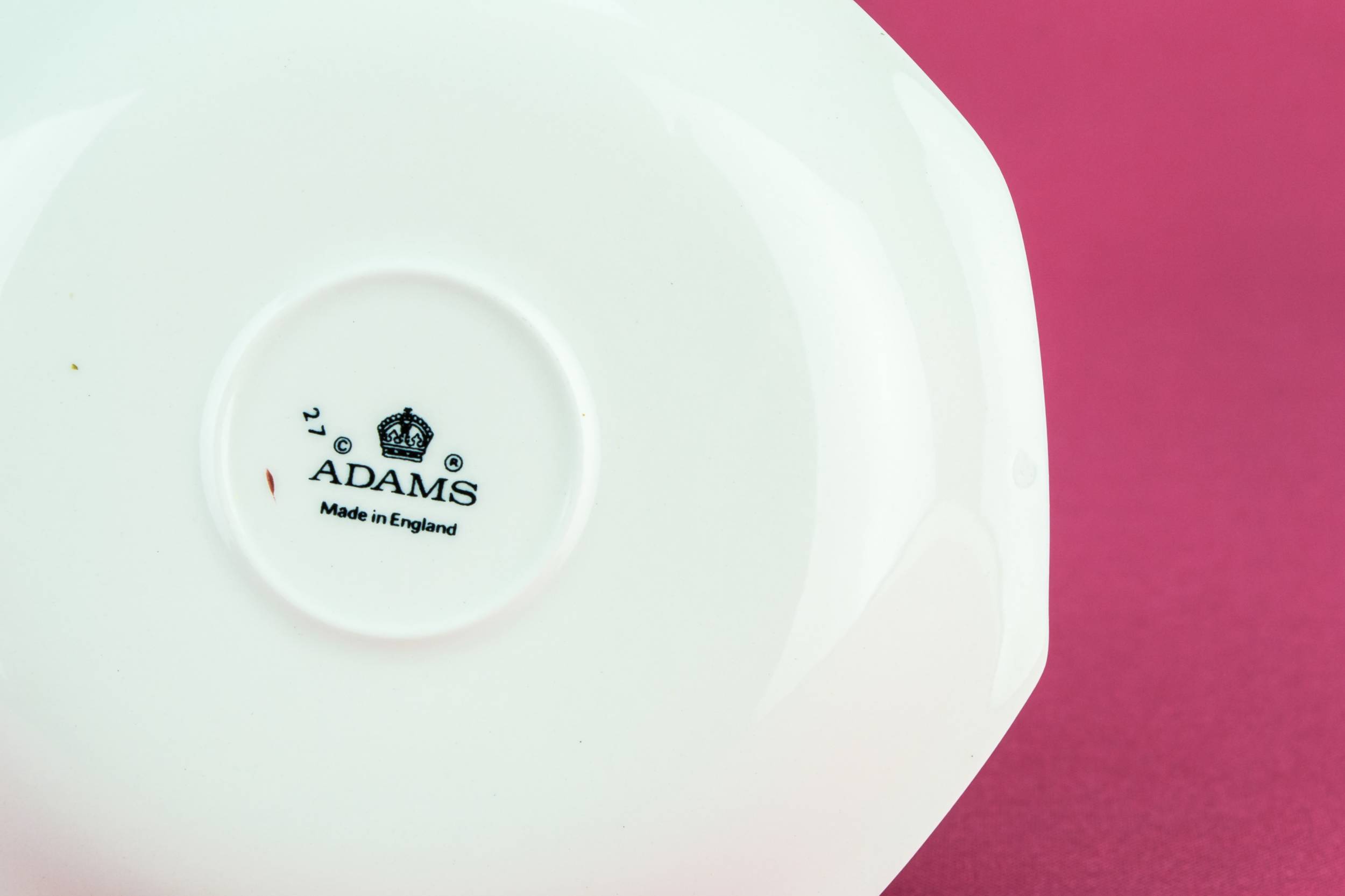 Ceramic Vintage Saucer — Adams coffee set for six 3