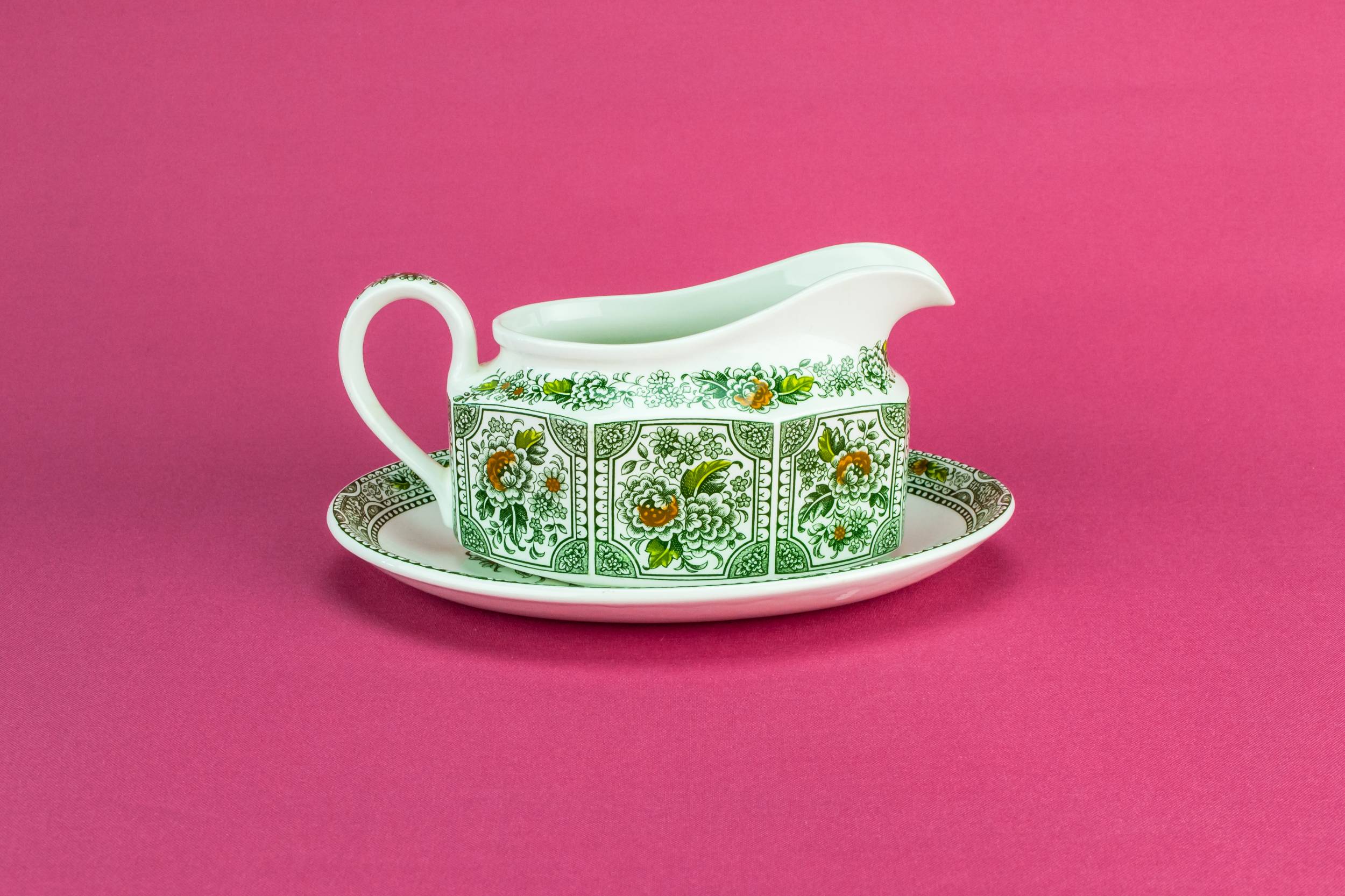 Vintage Elegant Canterbury — Ironstone Retro gravy boat