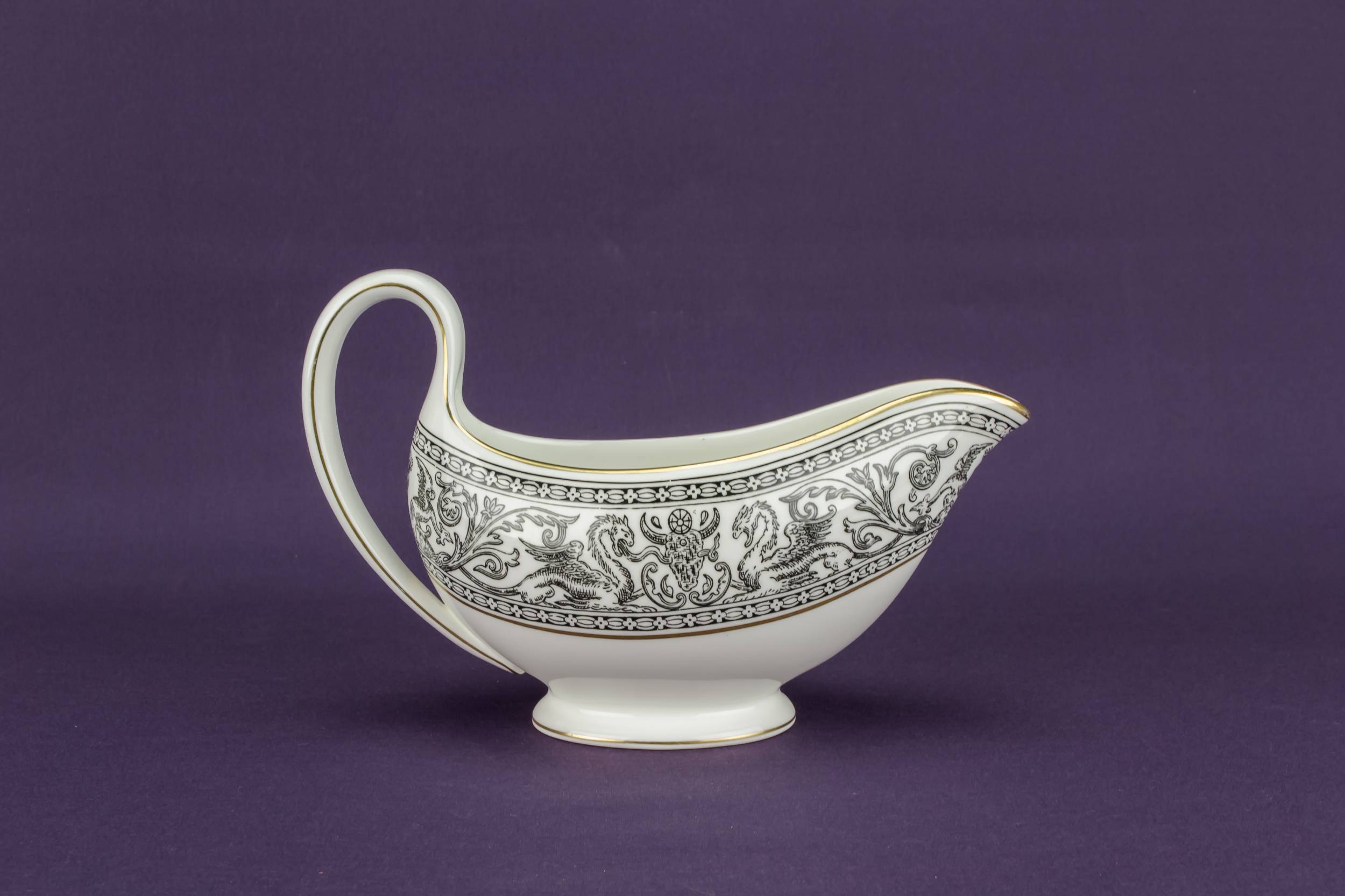 Bone China Black — Wedgwood bone china gravy boat