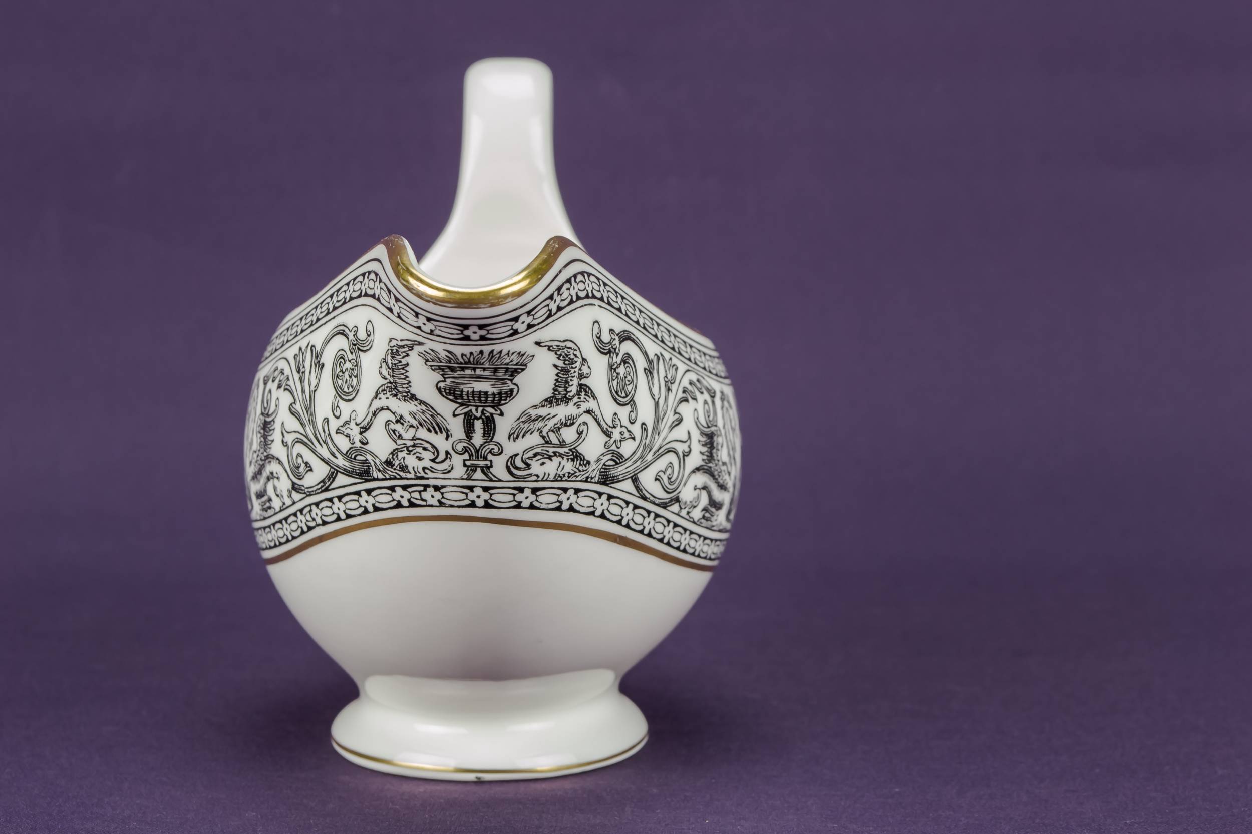 Bone China Black — Wedgwood bone china gravy boat 1