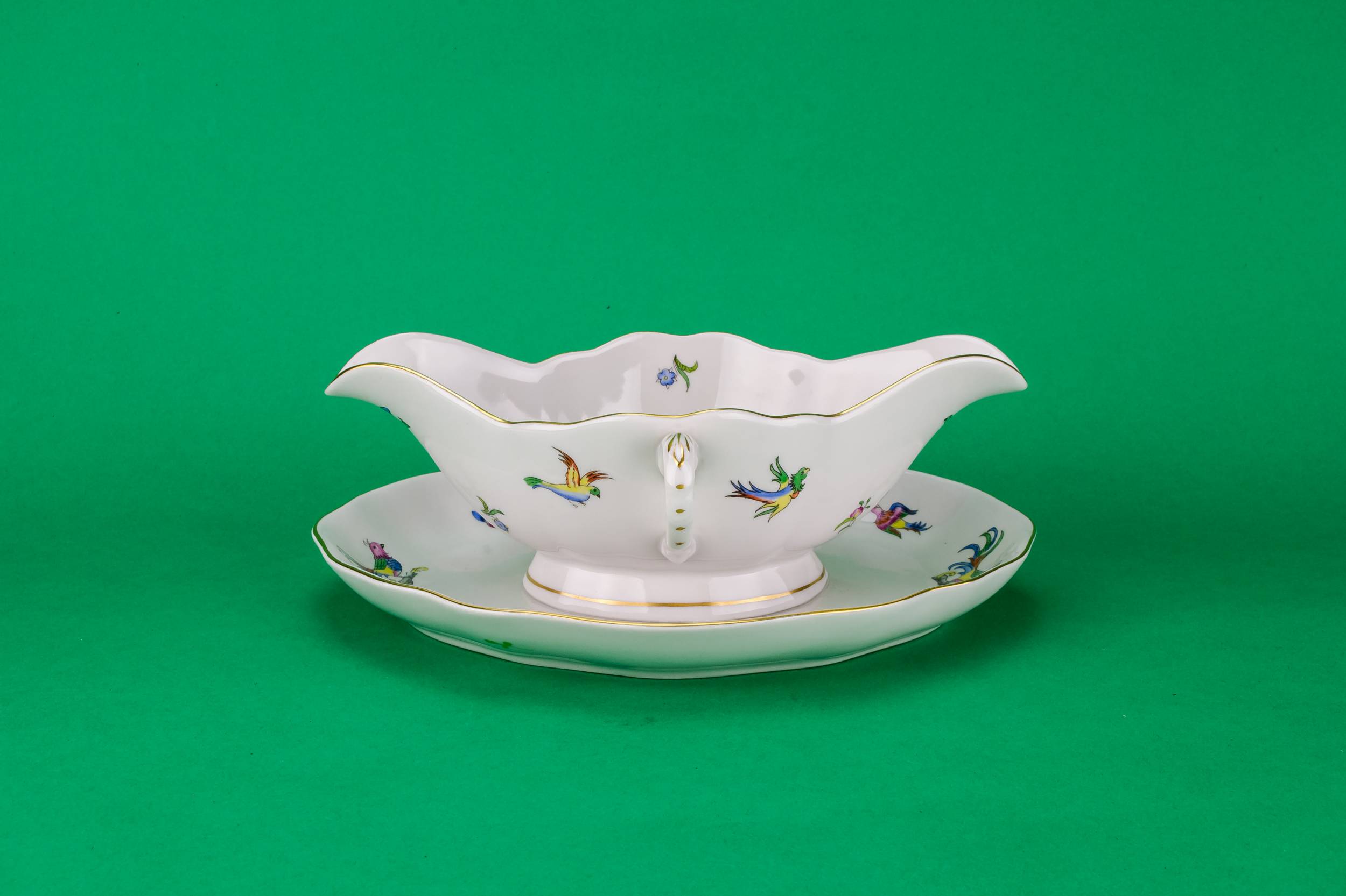 Porcelain Luxurious Floral — Herend large gravy boat