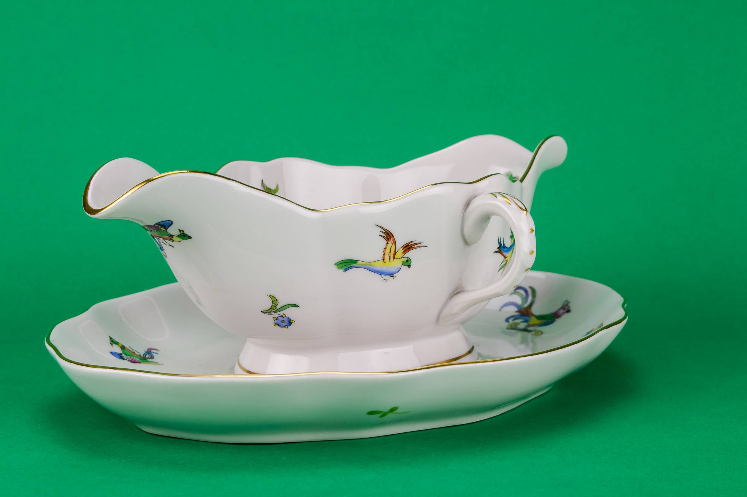 Porcelain Luxurious Floral — Herend large gravy boat 3