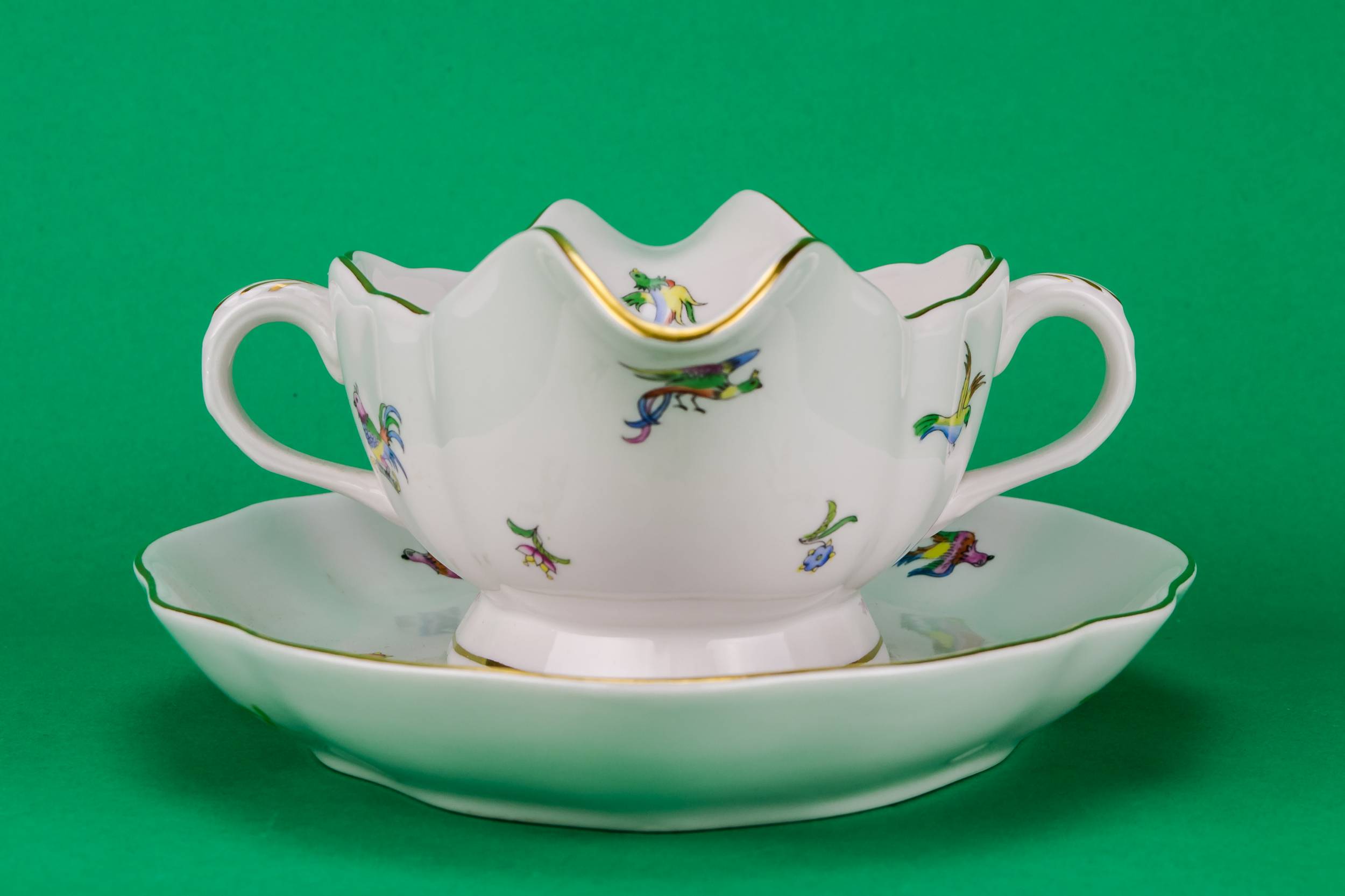 Porcelain Luxurious Floral — Herend large gravy boat 2