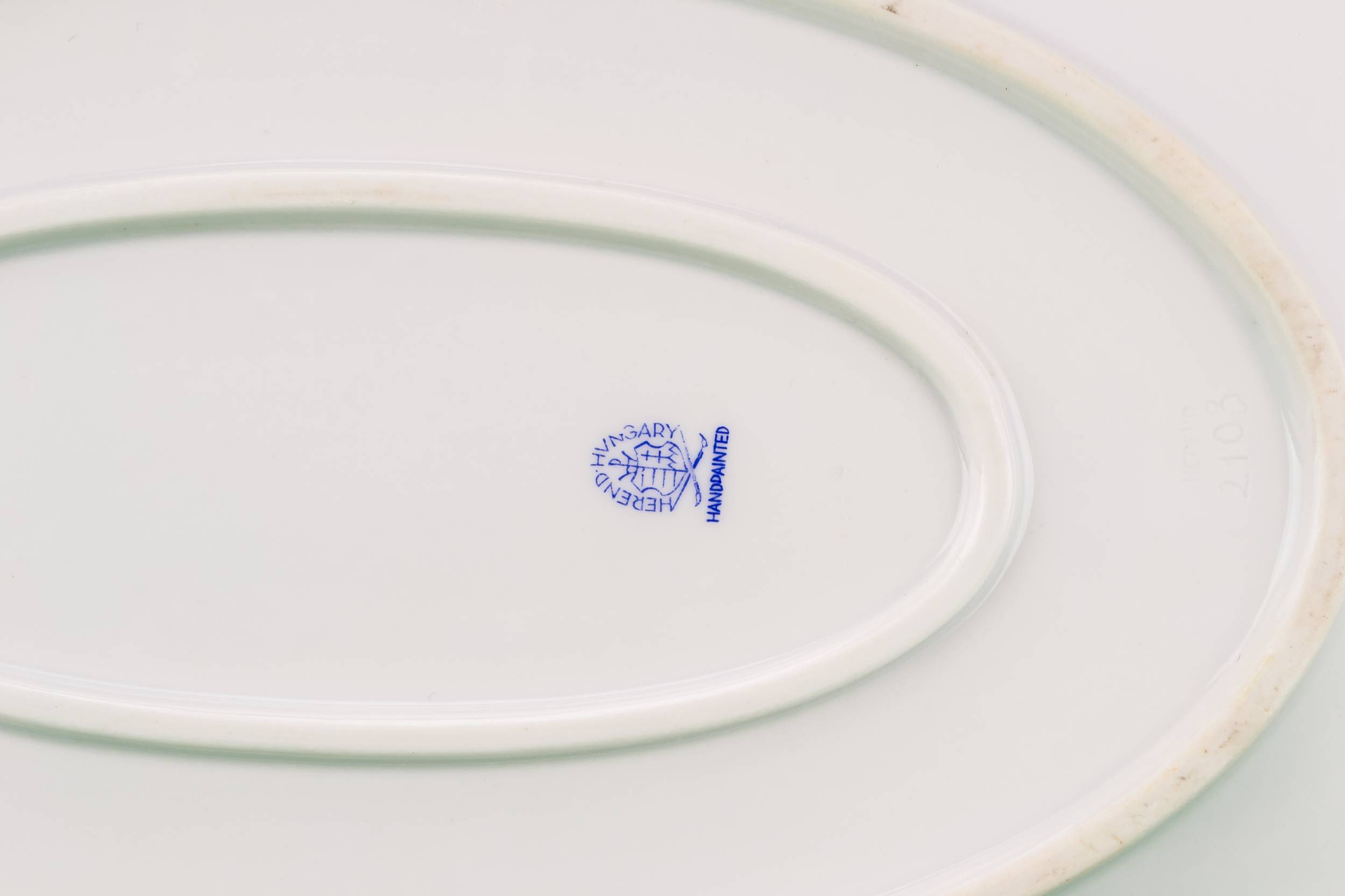 Neo-classical Vintage PLATTER — Herend porcelain platter 3