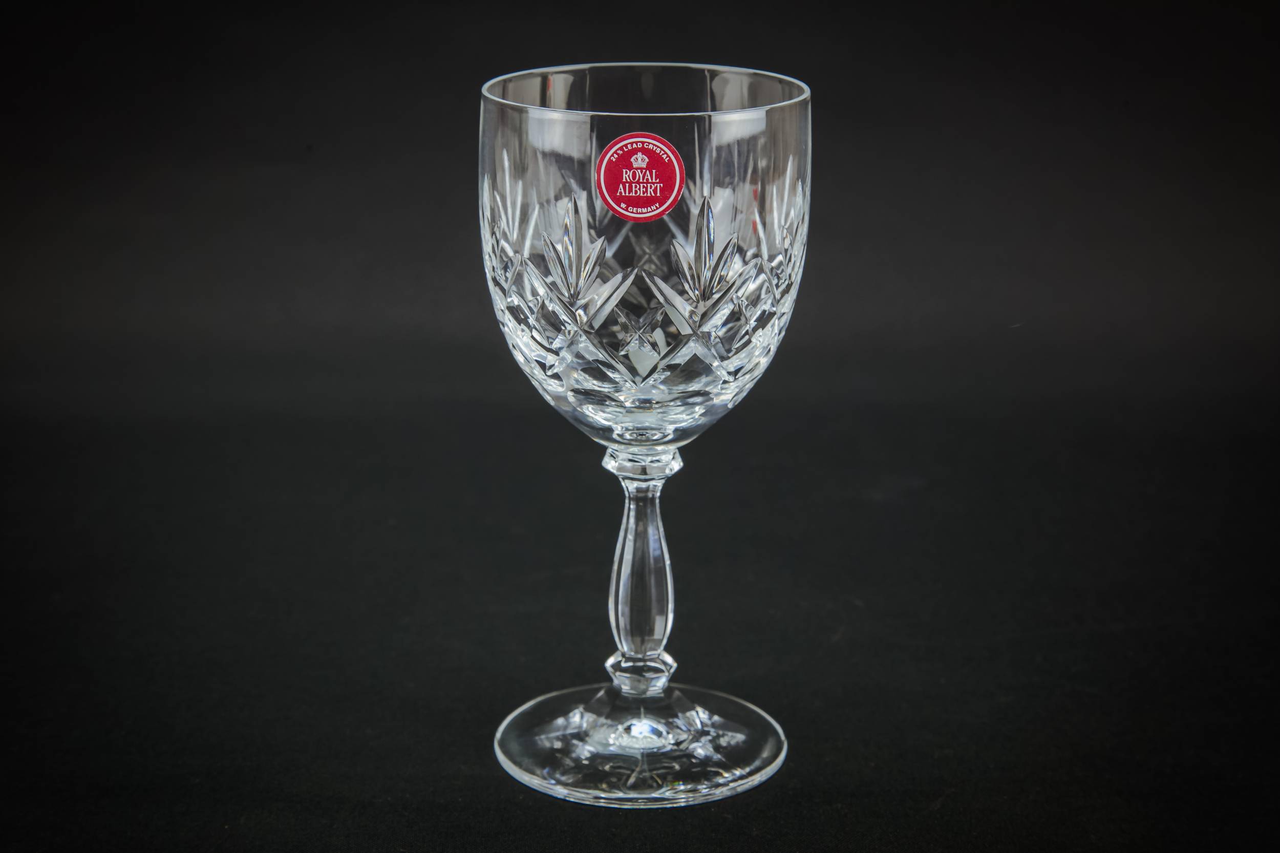 Crystal Vintage Dessert — 2 Royal Albert wine glasses