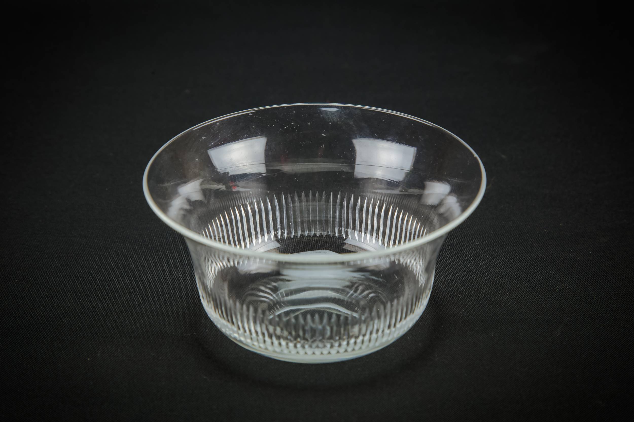 Vintage Elegant Gadrooned — 3 Art Deco glass bowls