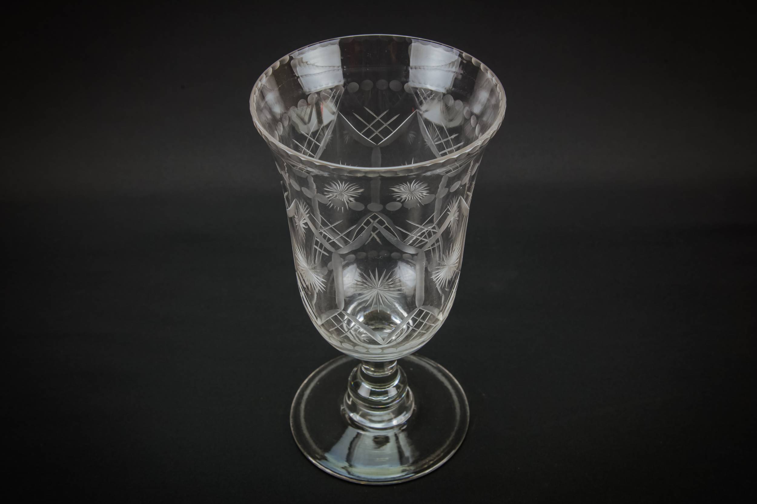 Elegant Antique Panelled — Glass Neo-Classical vase 2