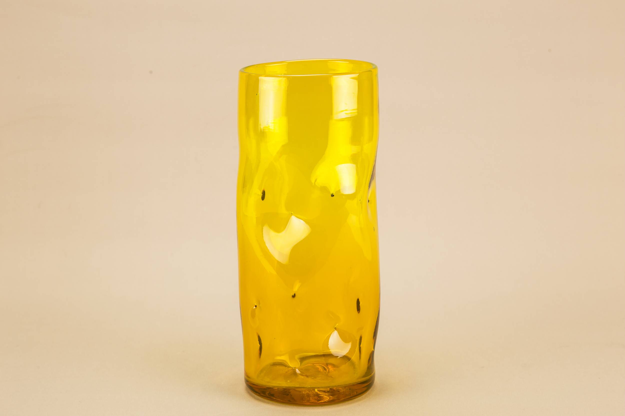 Medium Vintage Dimples — Modernist glass vase
