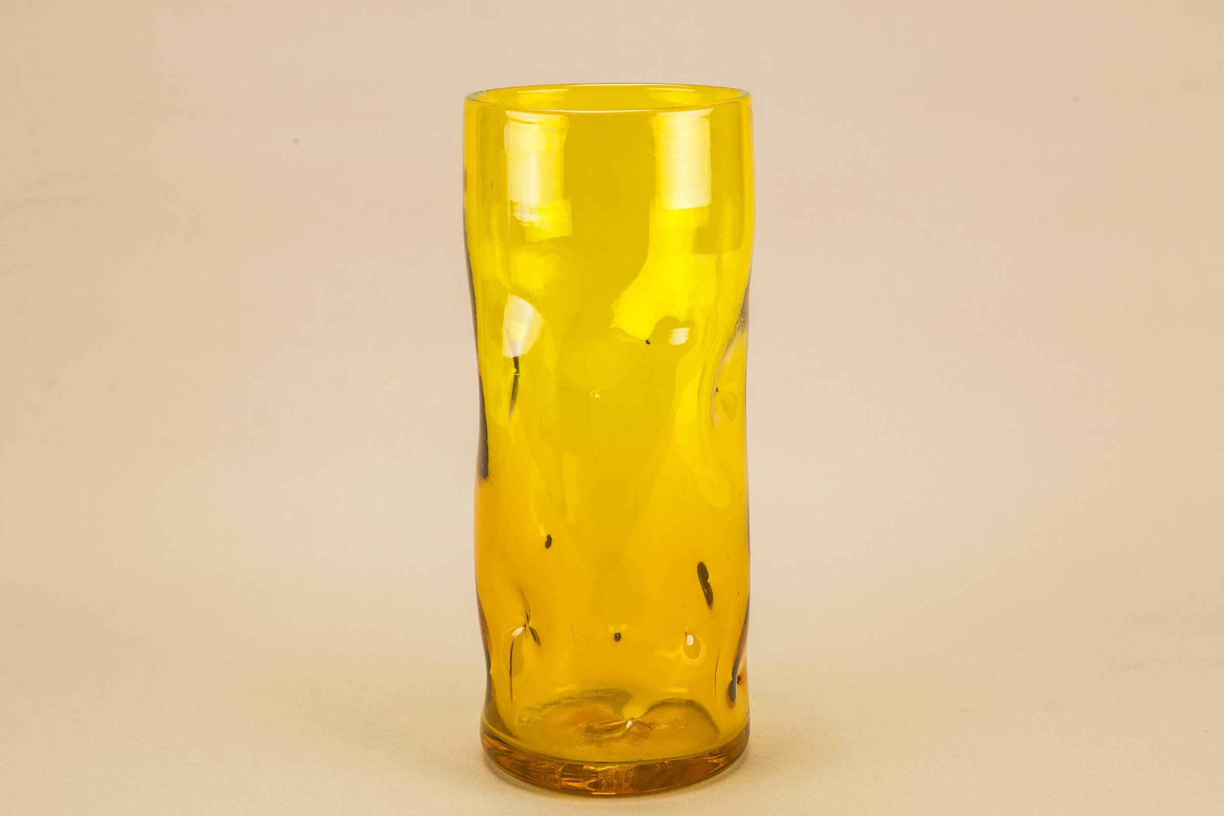 Medium Vintage Dimples — Modernist glass vase 1