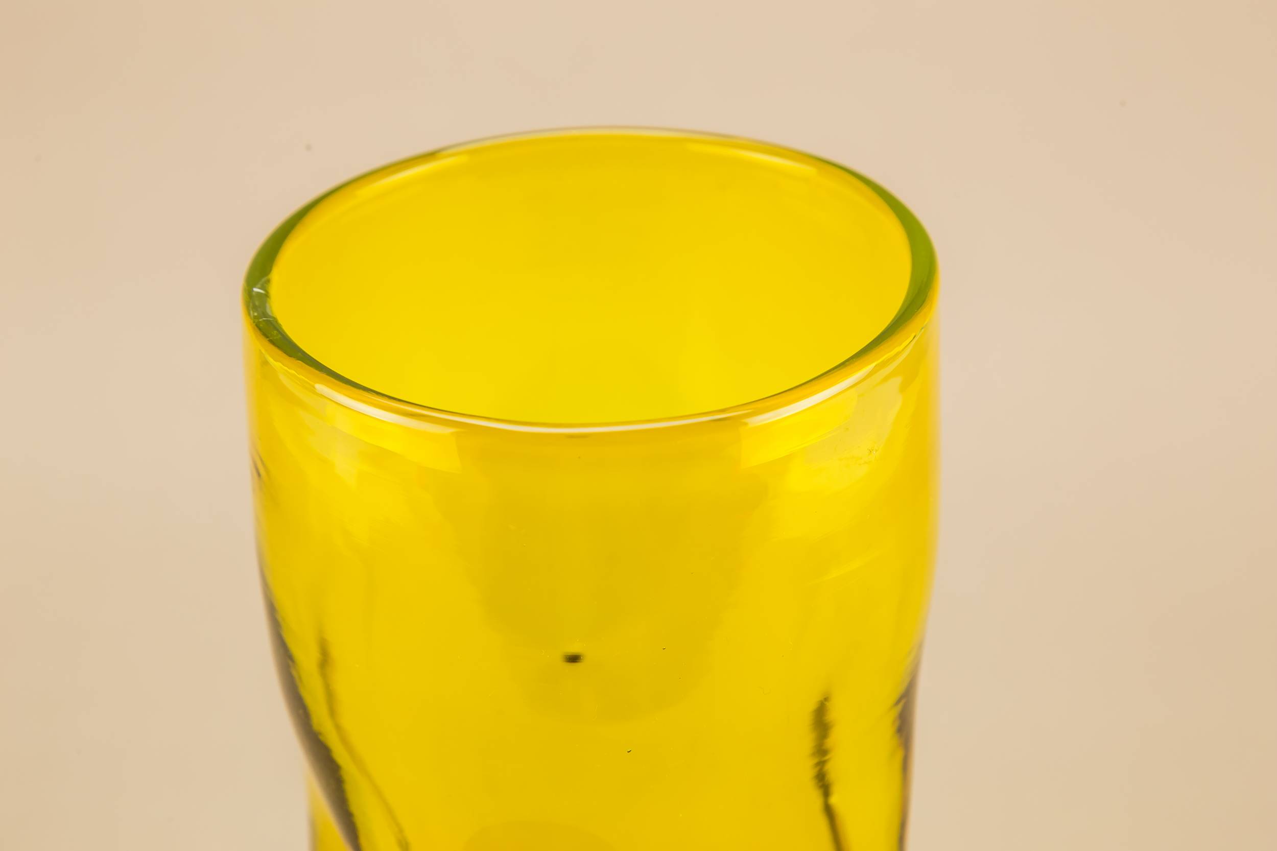 Medium Vintage Dimples — Modernist glass vase 2