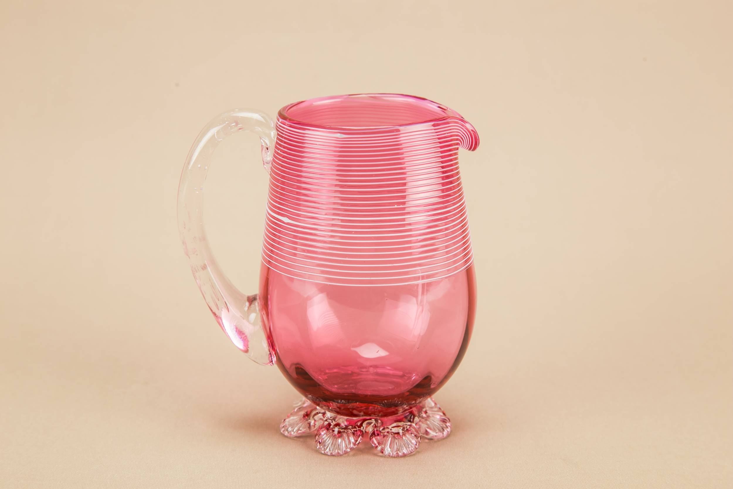 Cranberry Red Victorian — Victorian glass creamer