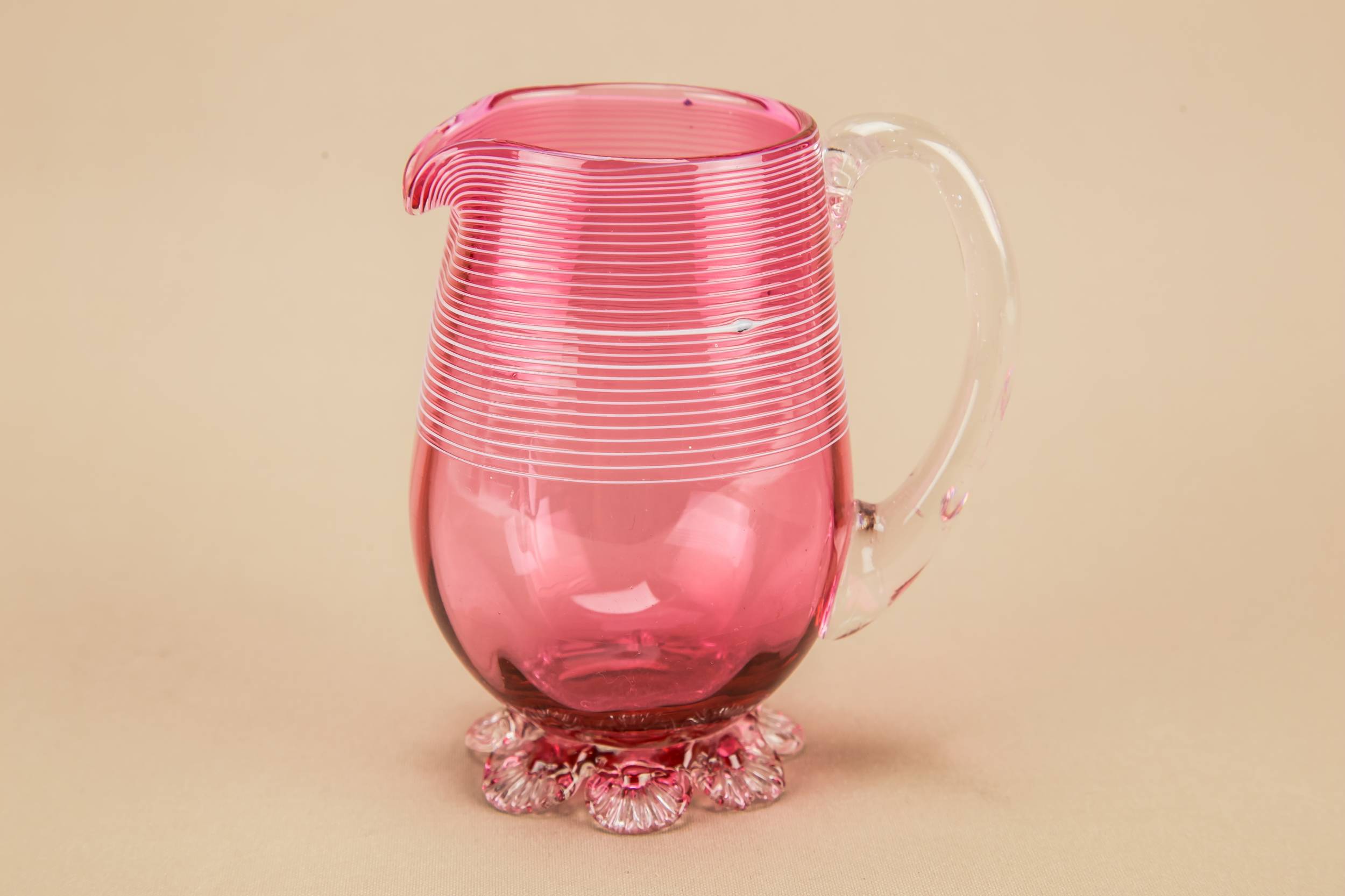 Cranberry Red Victorian — Victorian glass creamer 1